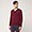 Pullover Con Scollo A V E Dettagli A Contrasto, Rosso Scuro, swatch