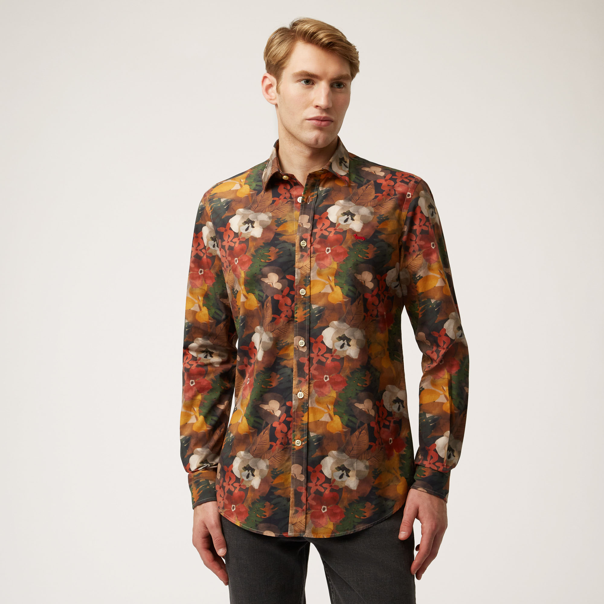 Cotton Shirt With Floral Pattern