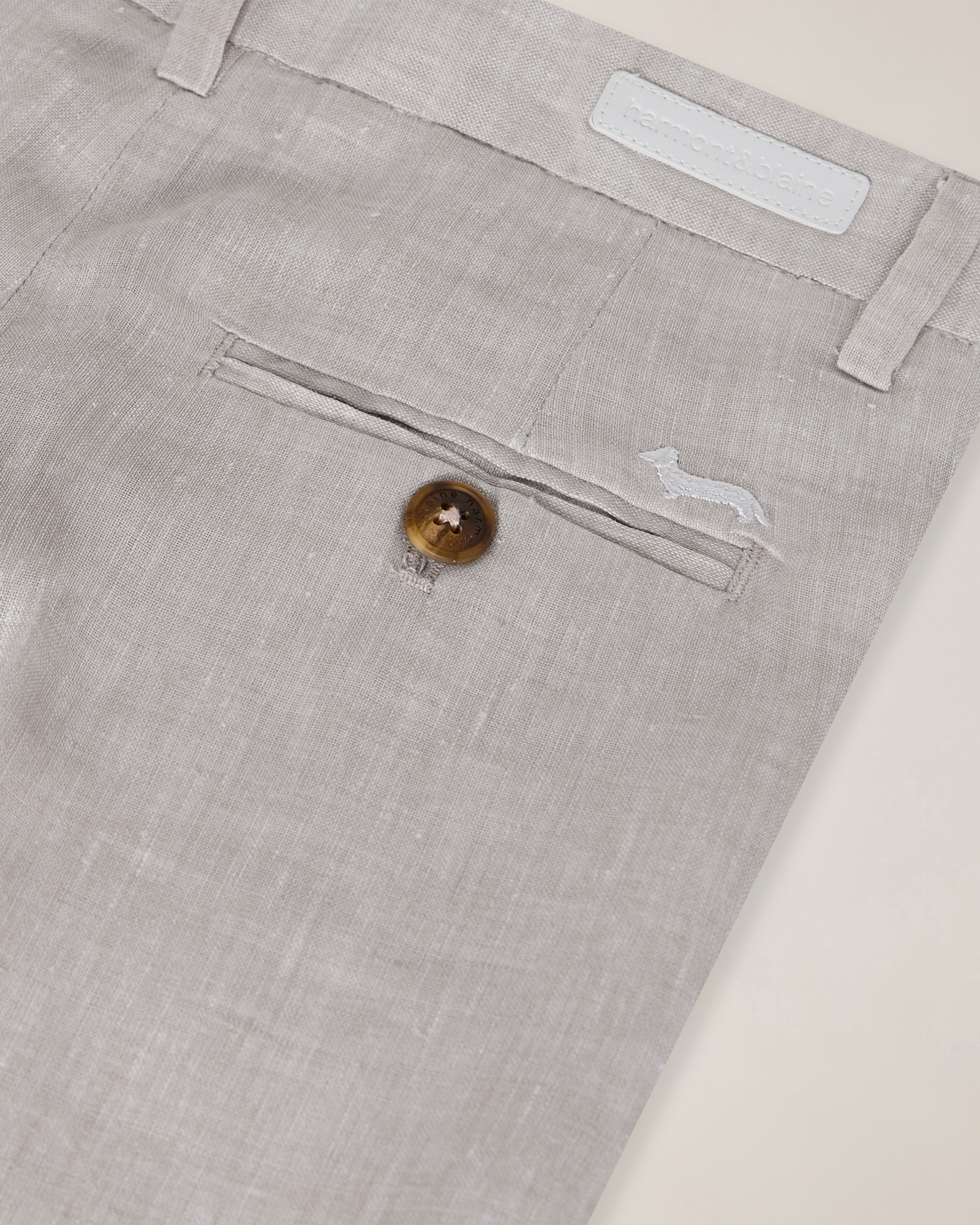 Linen pants with slash pocket, Ecru, large image number 2
