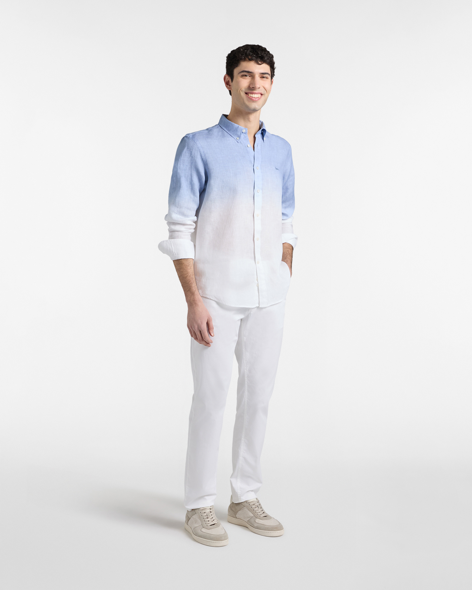 Camisa estampada en degradado, Celeste, large image number 3