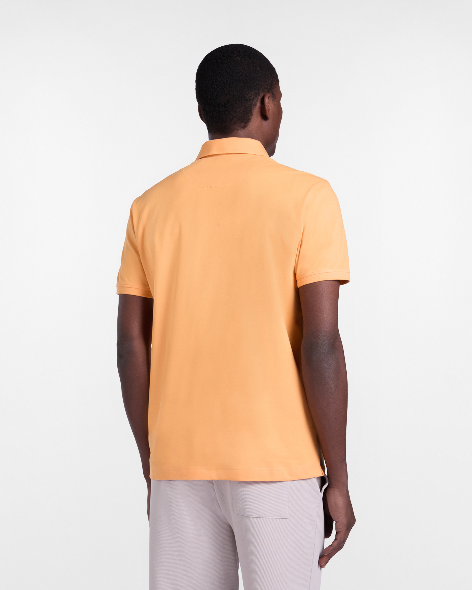 Basic stretch piqu&eacute; polo shirt, Orange, large image number 1