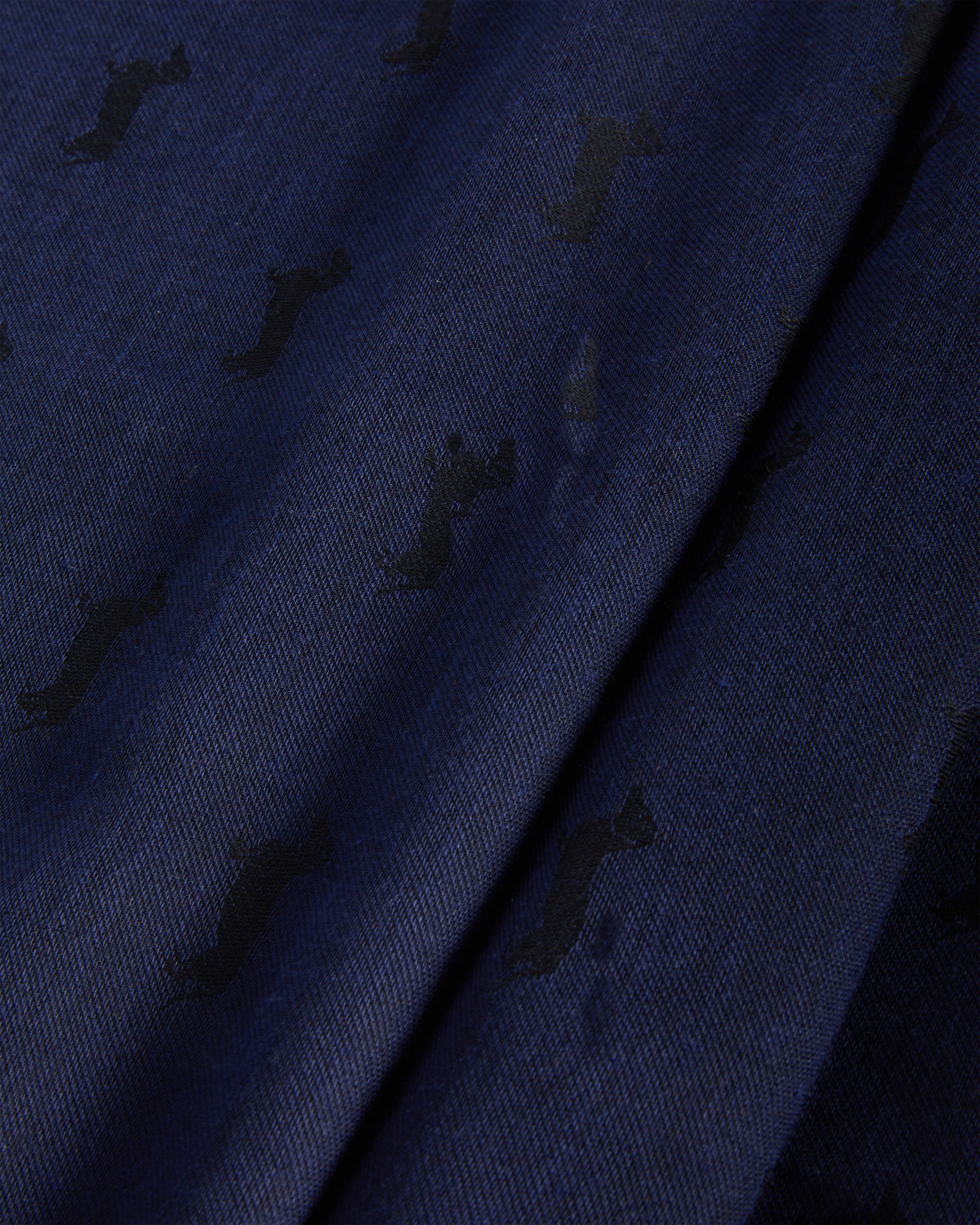 Pashmina Avec Motif Teckel Partout, Bleu Marine, large image number 1
