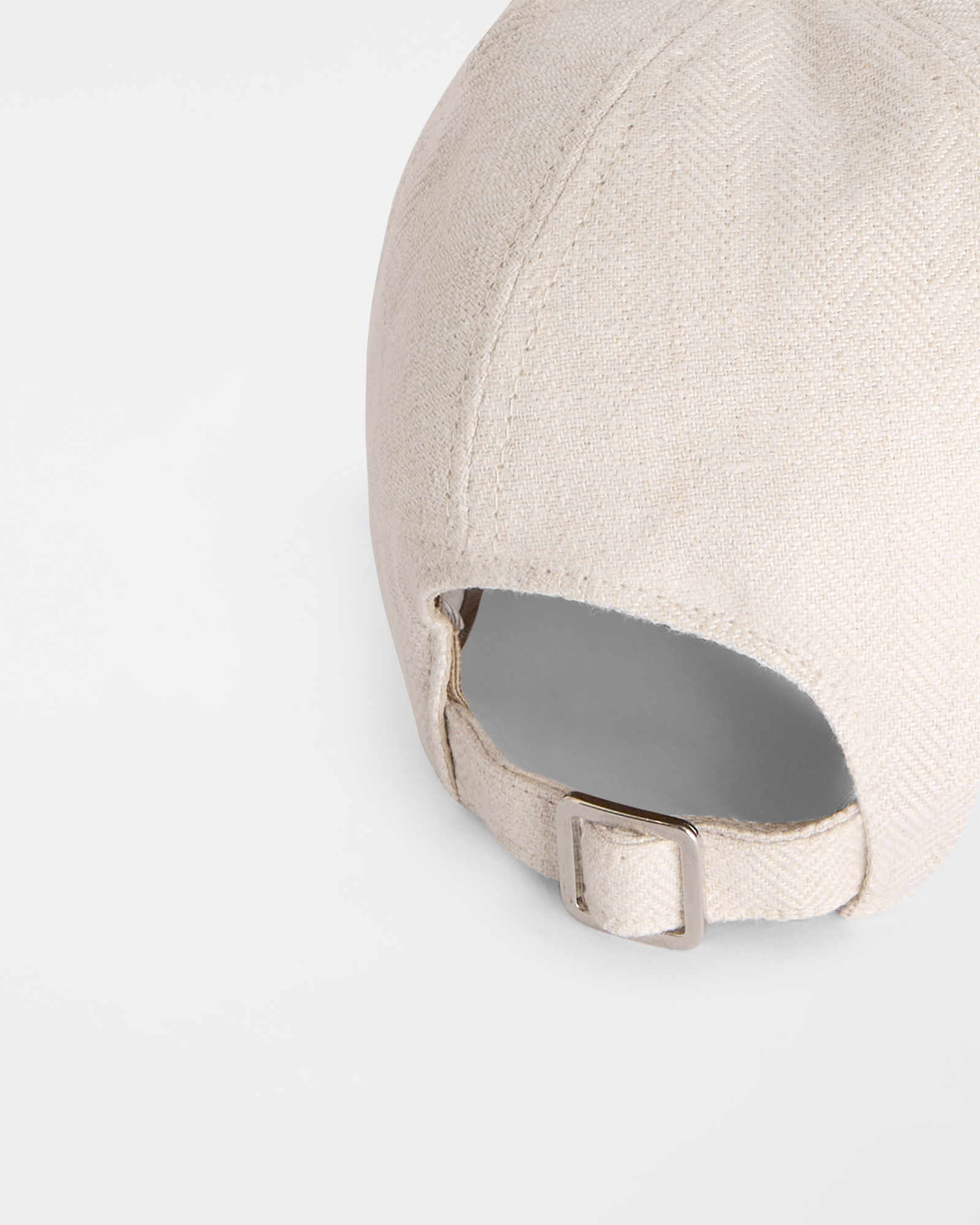 Baseball Cap Uomo Artigianalit&agrave; a Colori in Lino, Beige, large image number 2