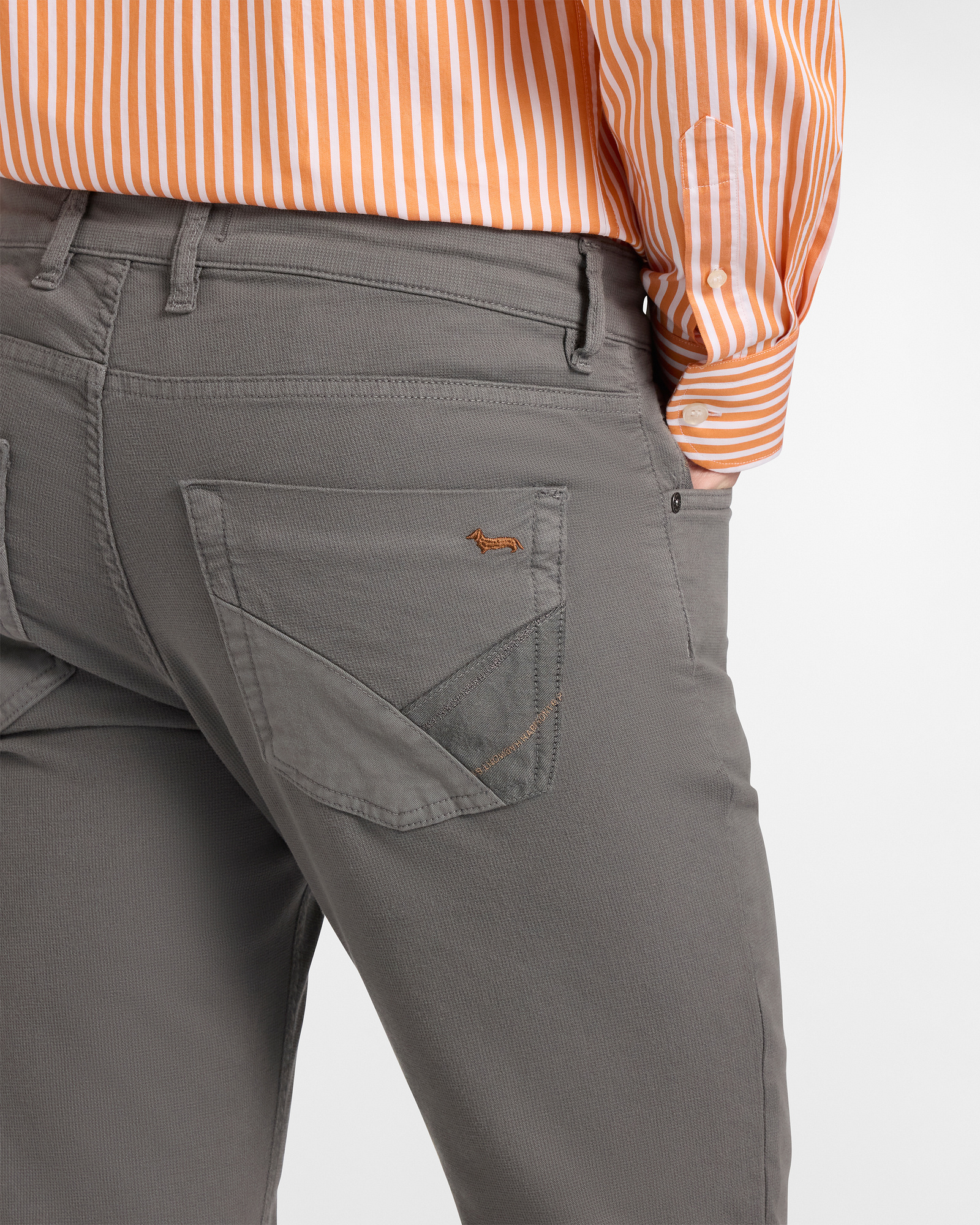 Pantaloni Con Applicazioni Posteriori, Grigio, large image number 2