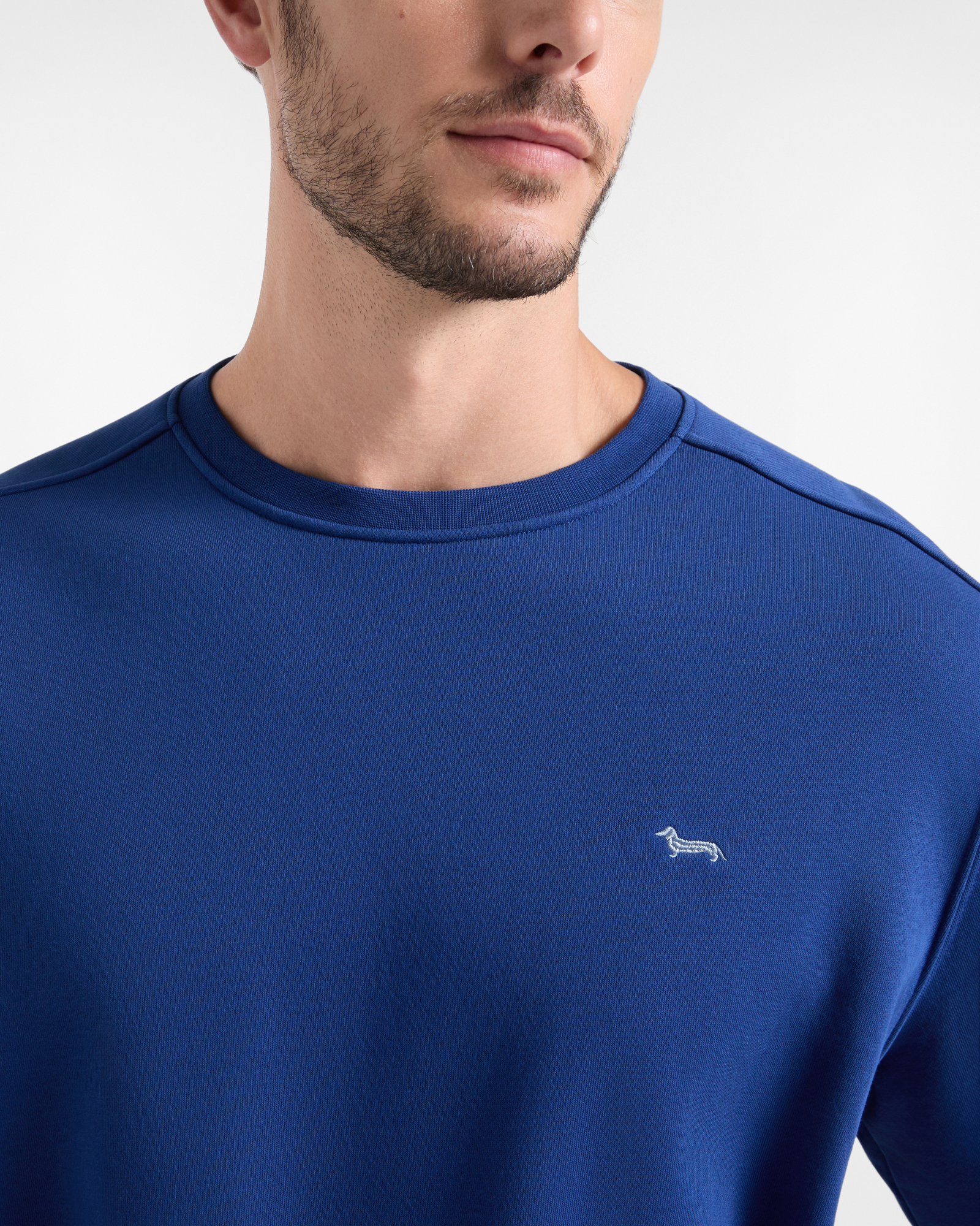 Men's Regular Fit brushed fleece crewneck sweatshirt, SPORT BLUE, large image number 2
