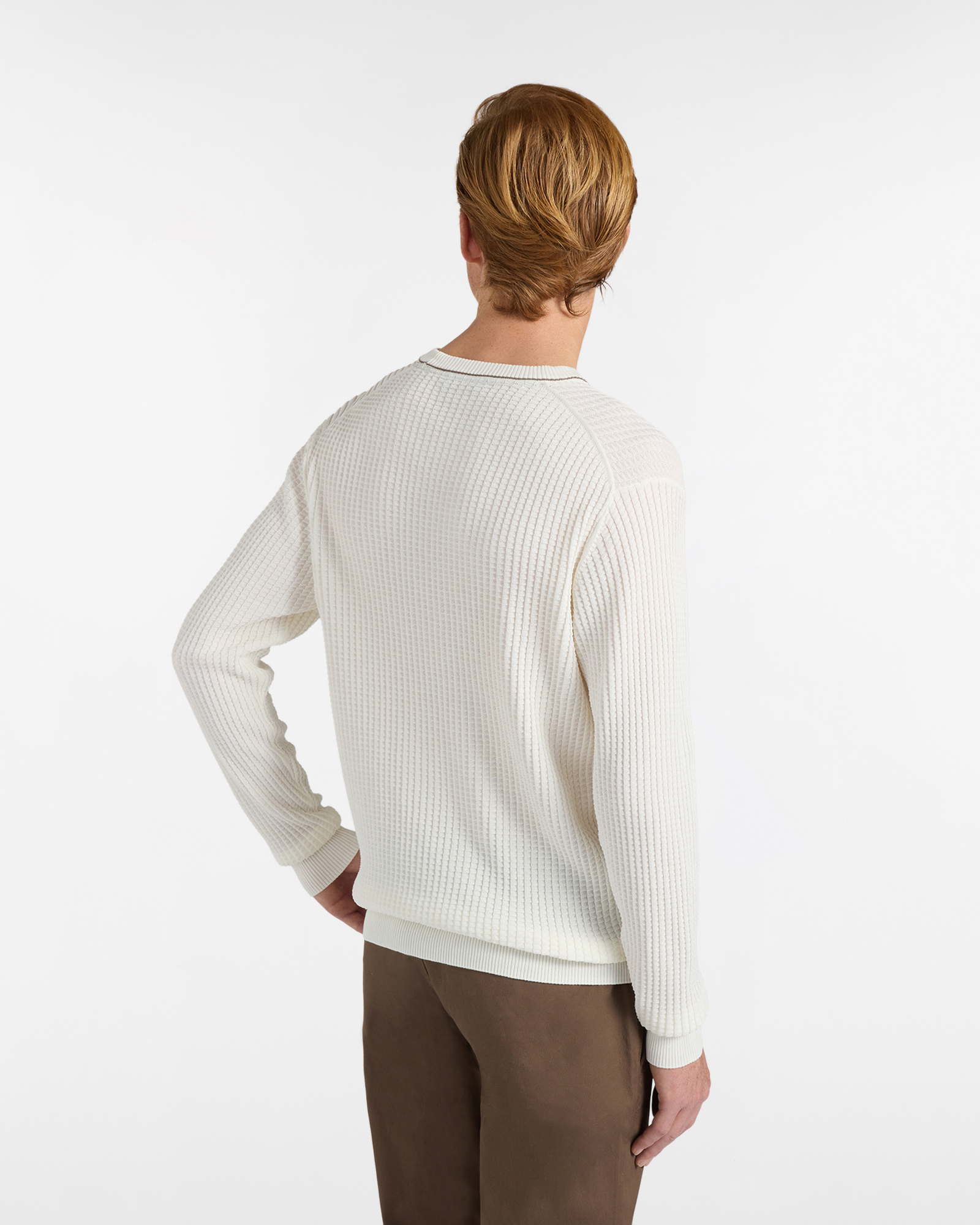 Girocollo Uomo in Crepe Punto Coste