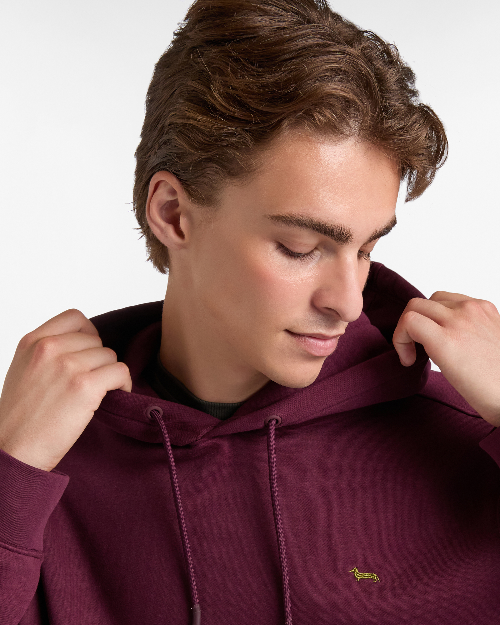 Comfort Hoodie Sweatshirt, Dark Red, large image number 2