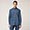 Camicia Narrow Fit Con Micromotivo All-Over, Blu, swatch