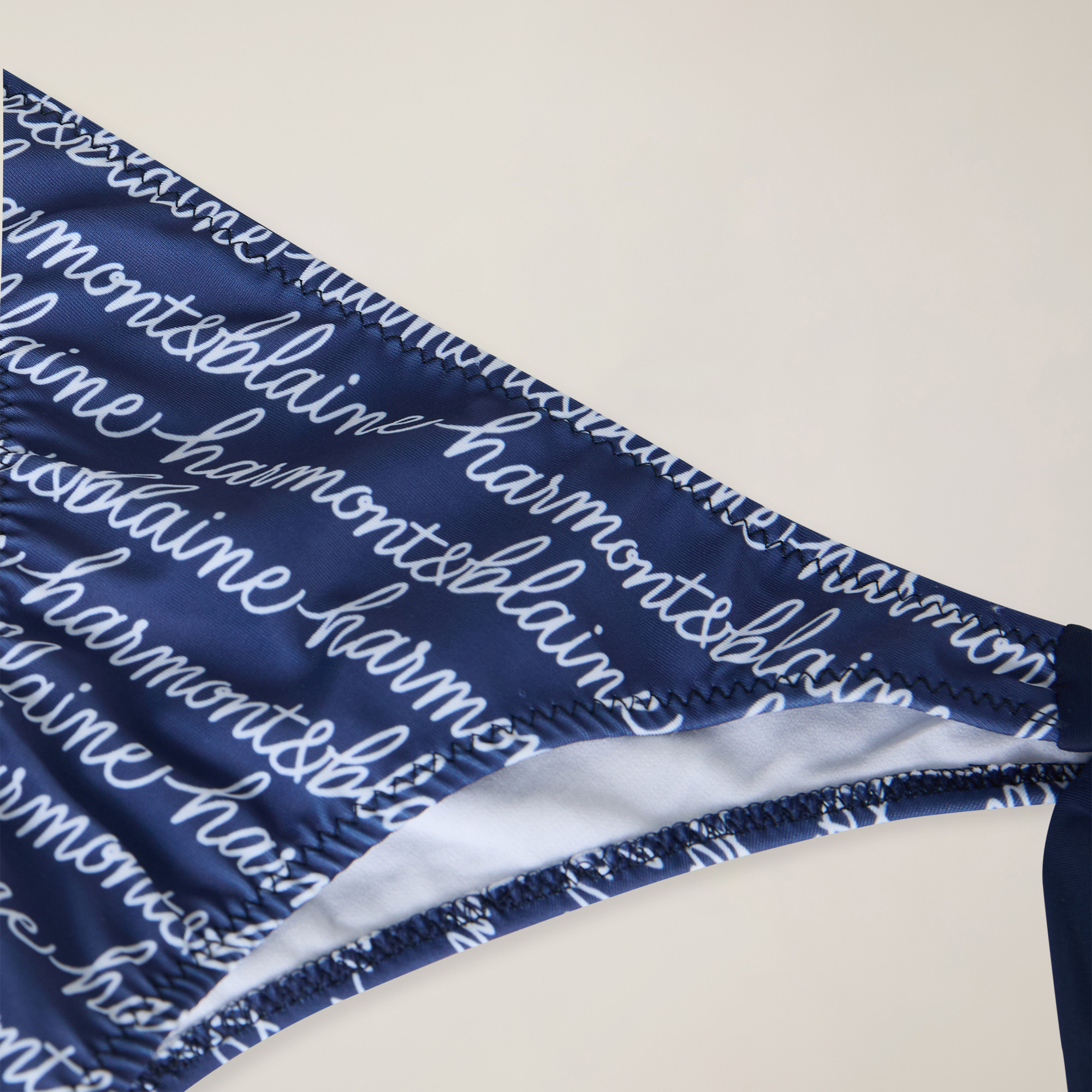 Bikini con estampado integral de logotipo, Blu Navy, large image number 2