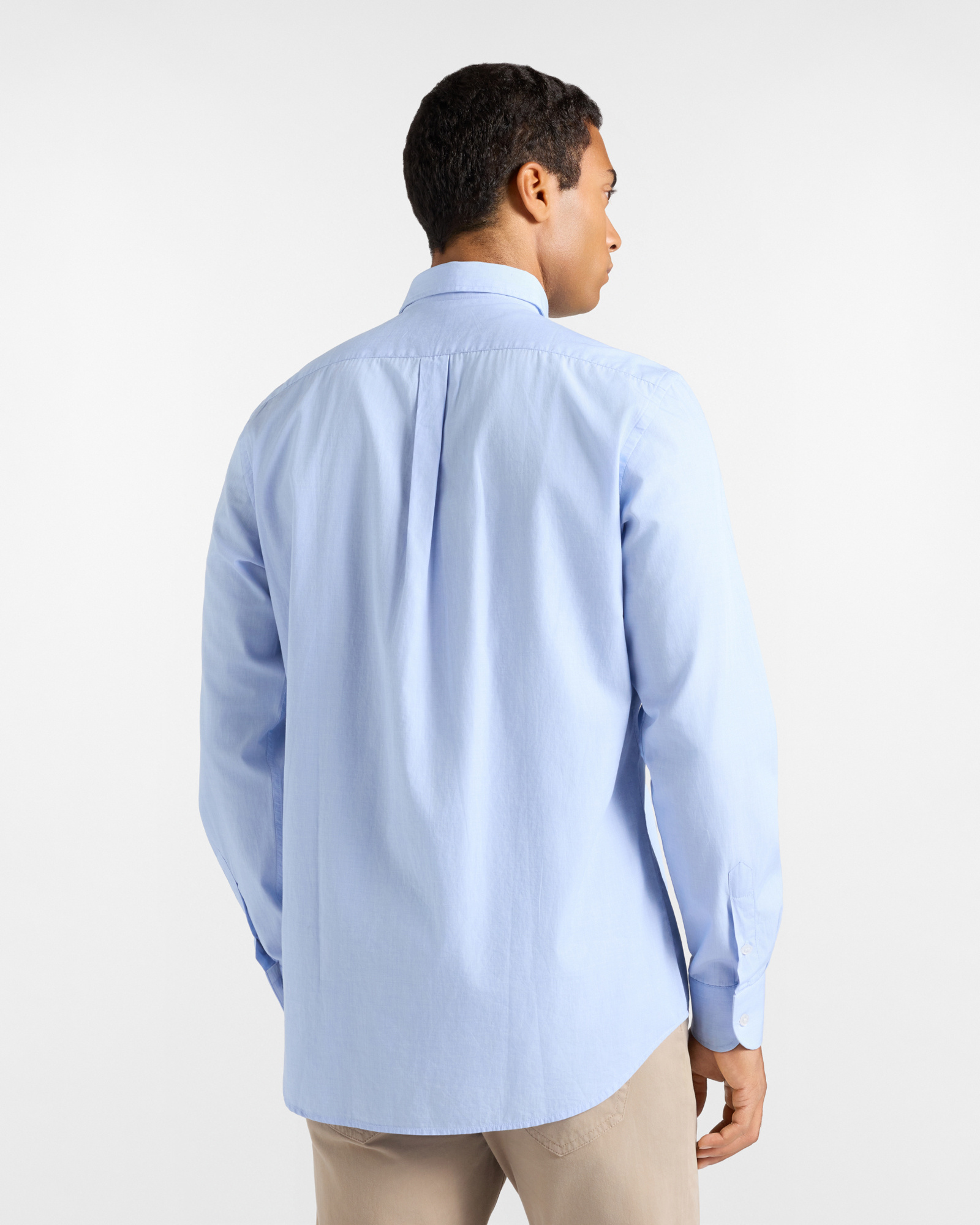 Men's regular-fit end-on-end fabric shirt, SKY, large image number 2
