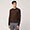 Pullover Girocollo In Misto Lana Con Dettagli A Contrasto, Marrone Scuro, swatch