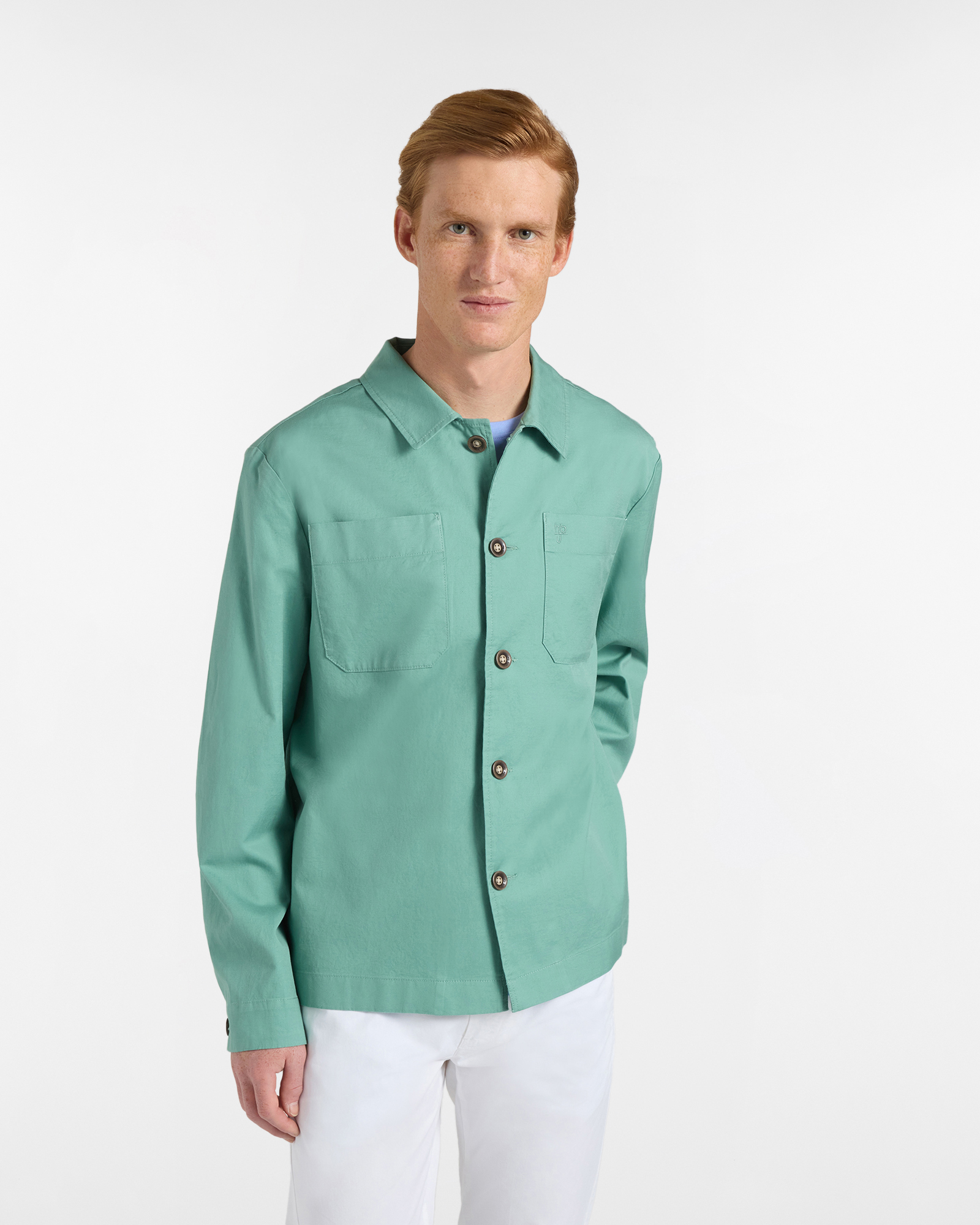Overshirt Uomo in Tessuto Armaturato Leggero