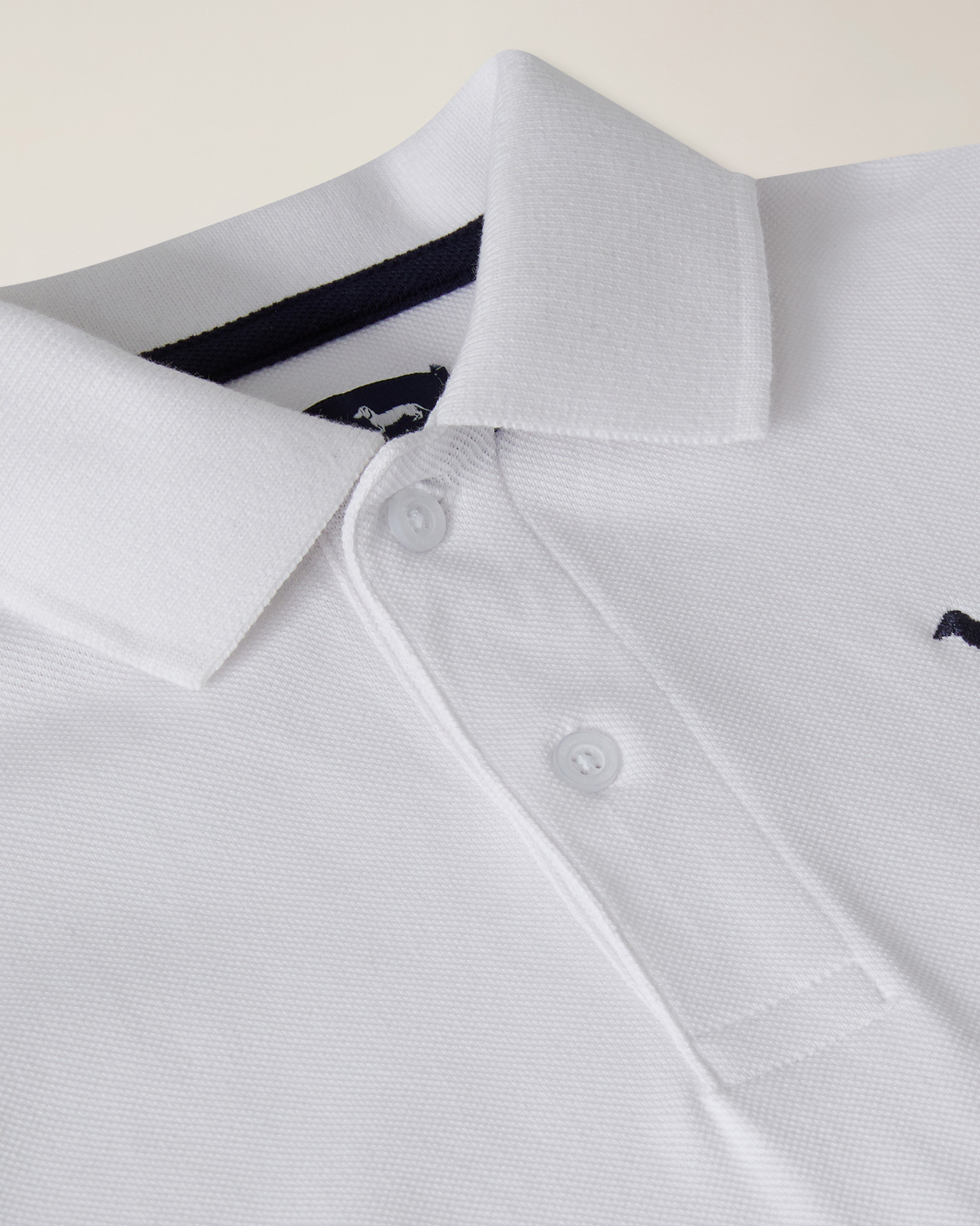 Piquet polo shirt with logo embroidery, White, large image number 2