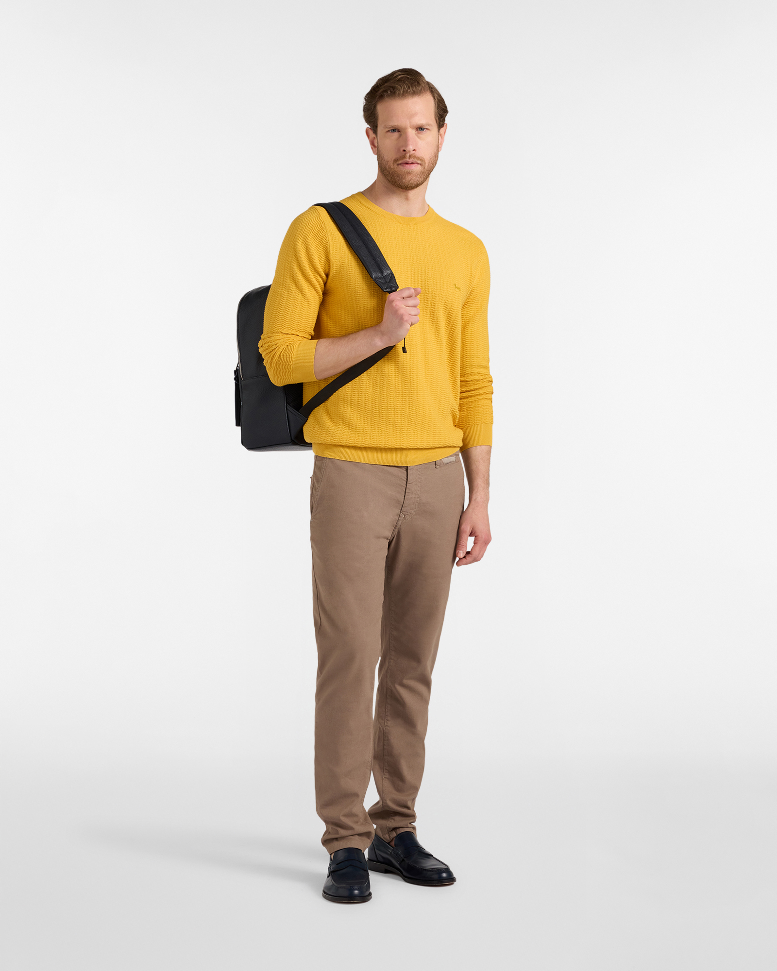 3D crewneck pullover, Yellow, large image number 3