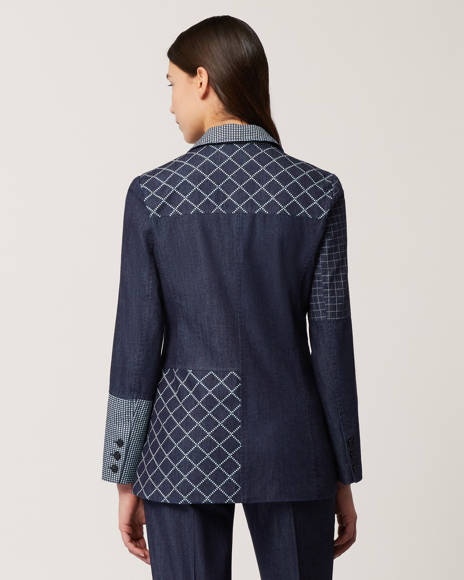 Giacca In Denim Stampato