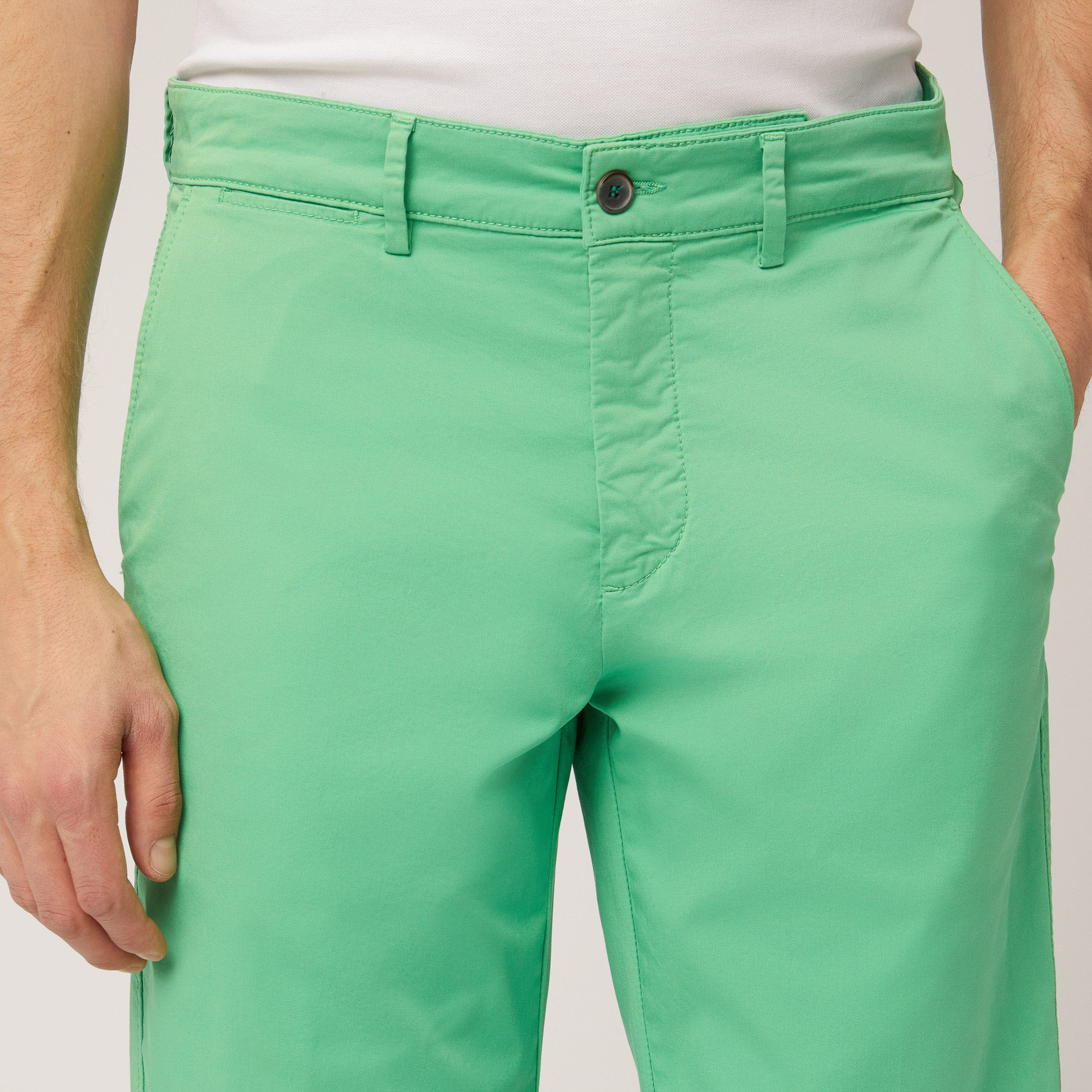 Stretch Cotton Bermuda Shorts, Herb, large image number 2