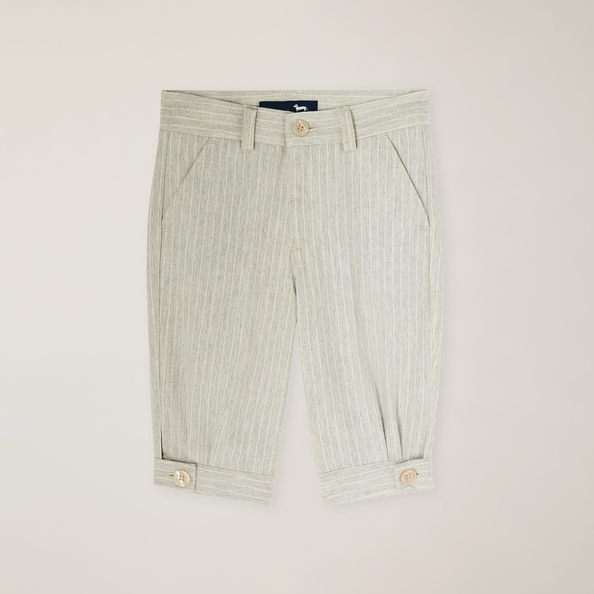 Pinstriped flannel chinos