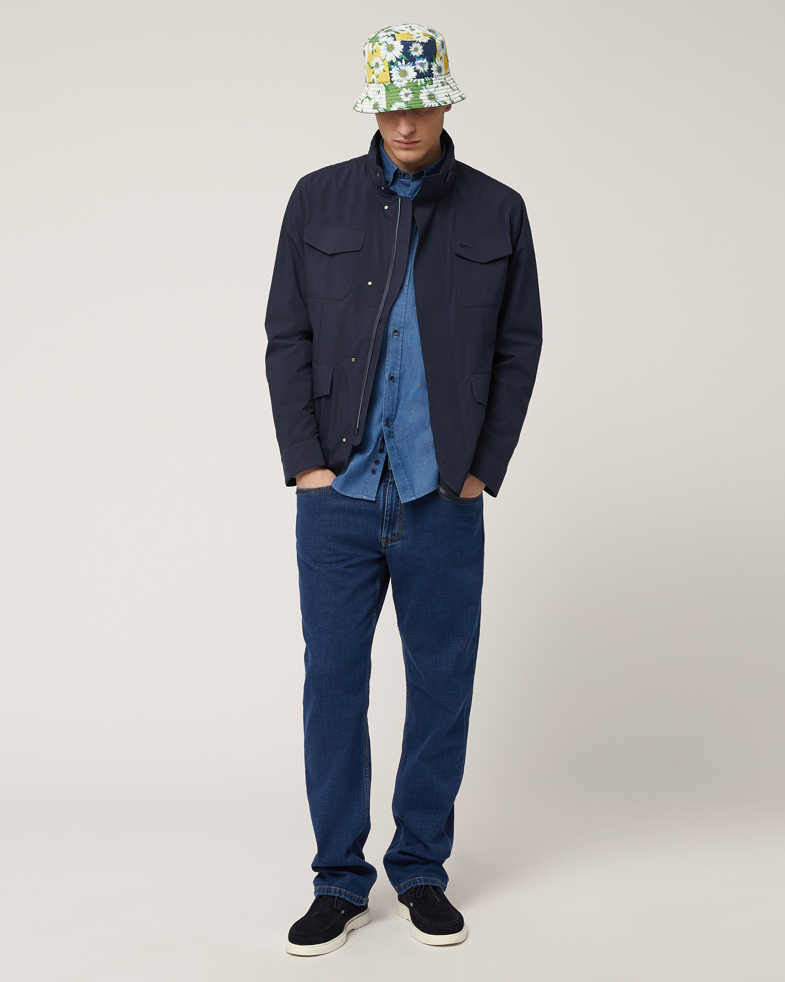 Nylon Regular Field Jacket, Navy Blue, large image number 3