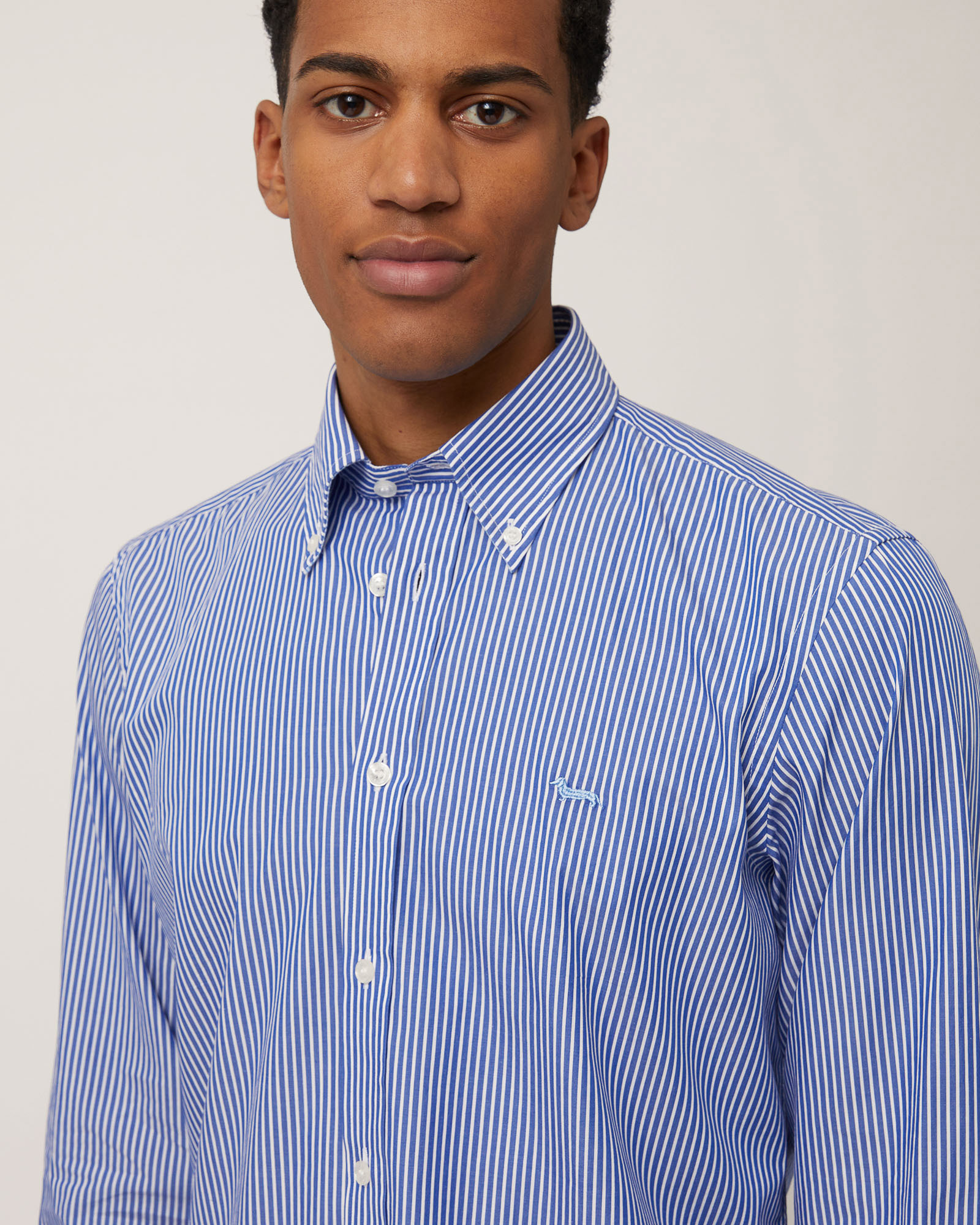 Cotton Shirt, Navy Blue, large image number 2