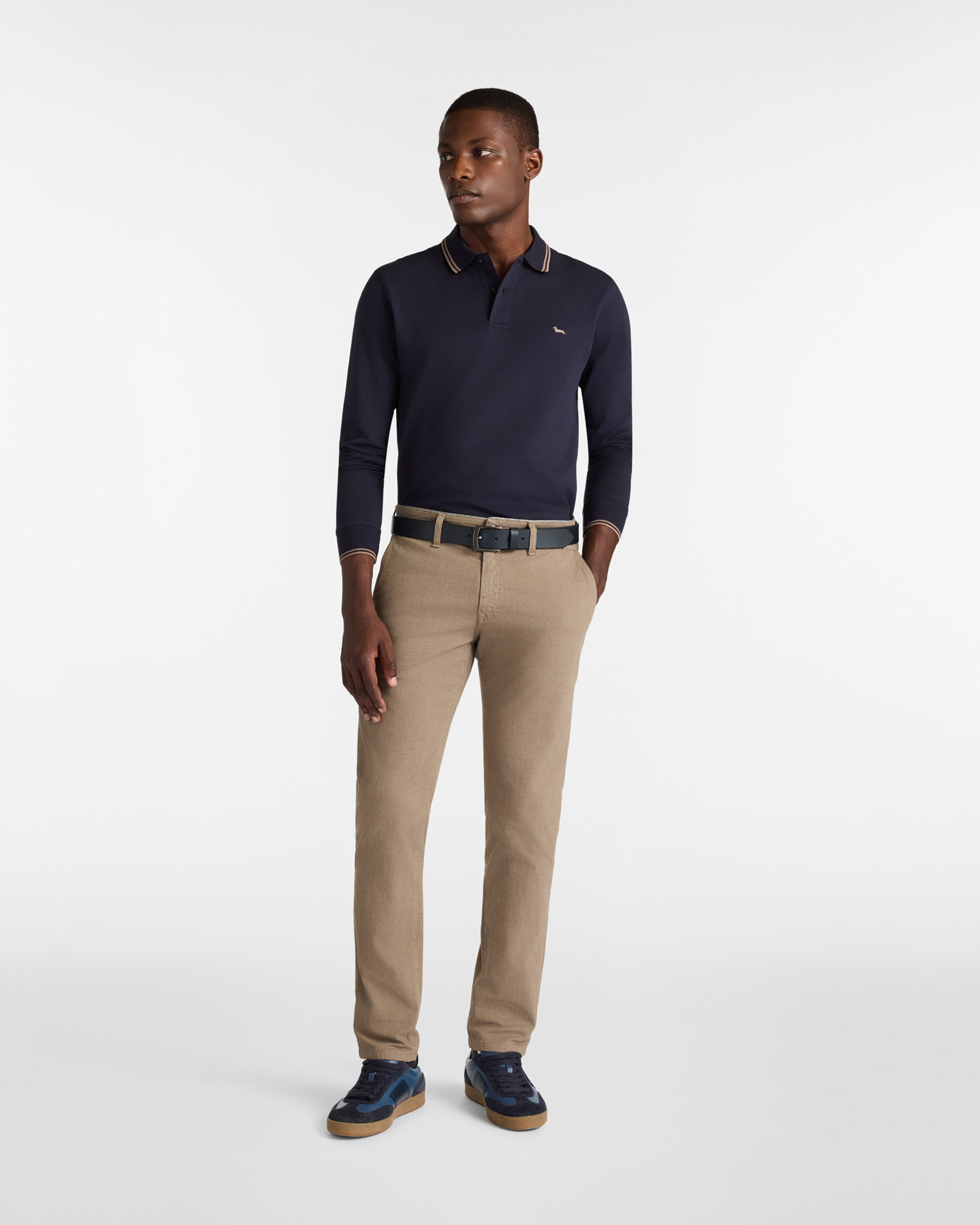 Pantalon Coupe Étroite Colorfive, Sable, large image number 3