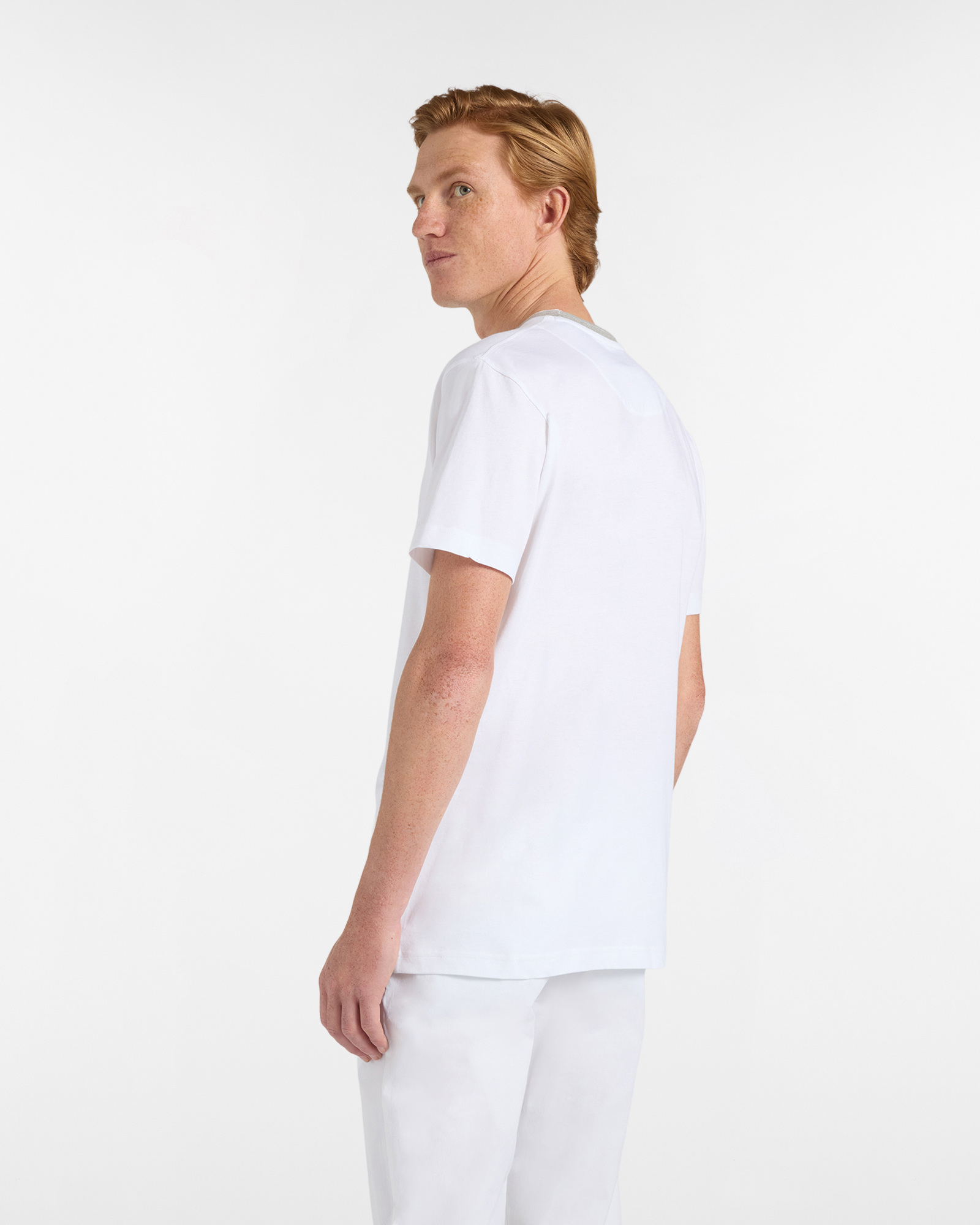 T‑shirt Uomo in Cotone con Stampa Frontale