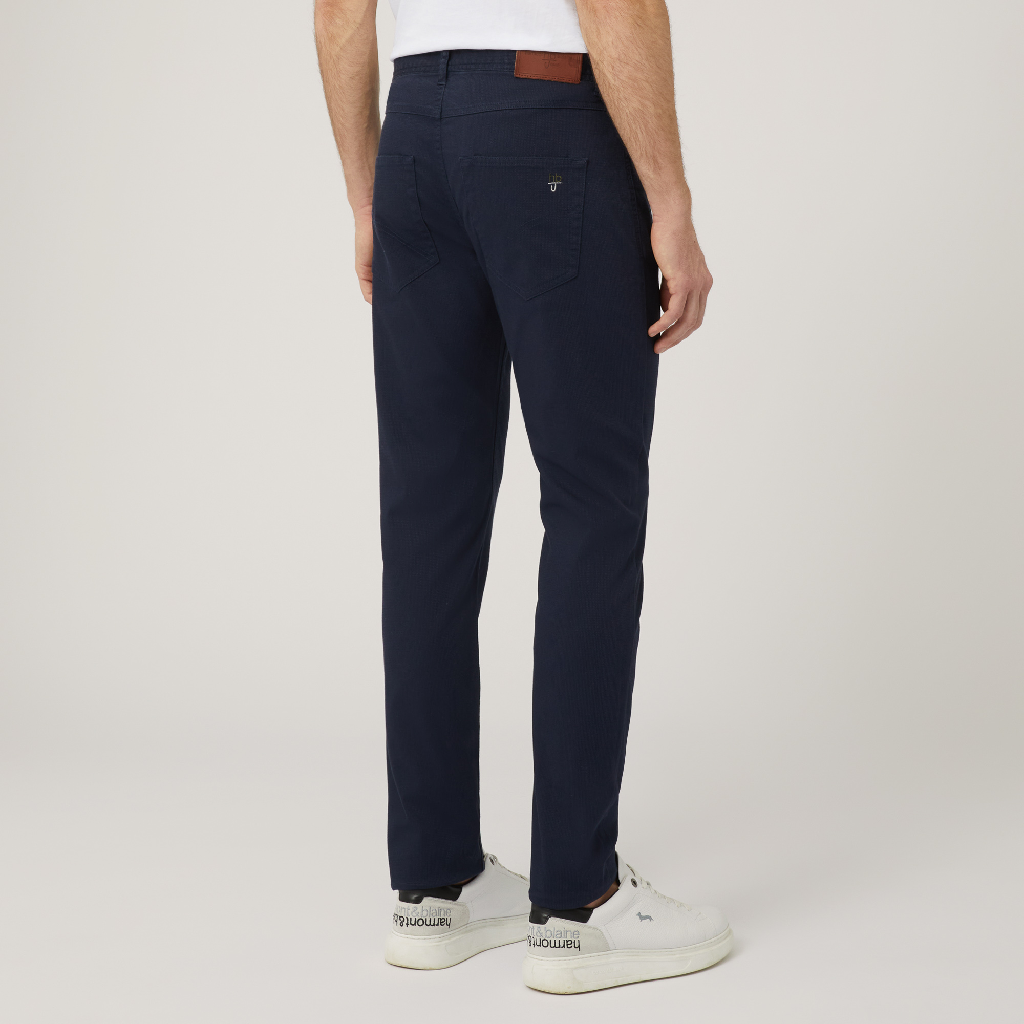 Pantaloni In Cotone Stretch, Light Blue, large image number 1
