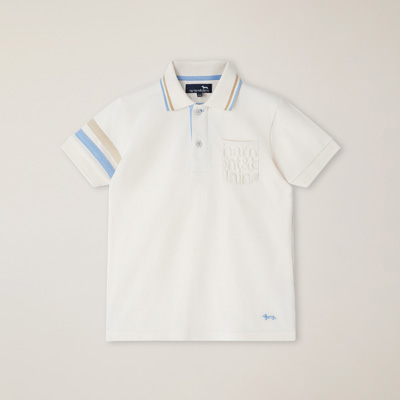 Organic piqué polo shirt with breast pocket, ICE, large image number 0