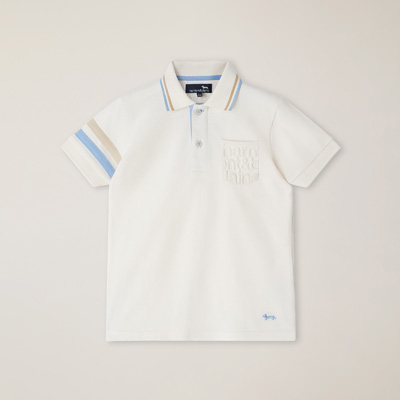 Organic piqu&eacute; polo shirt with breast pocket