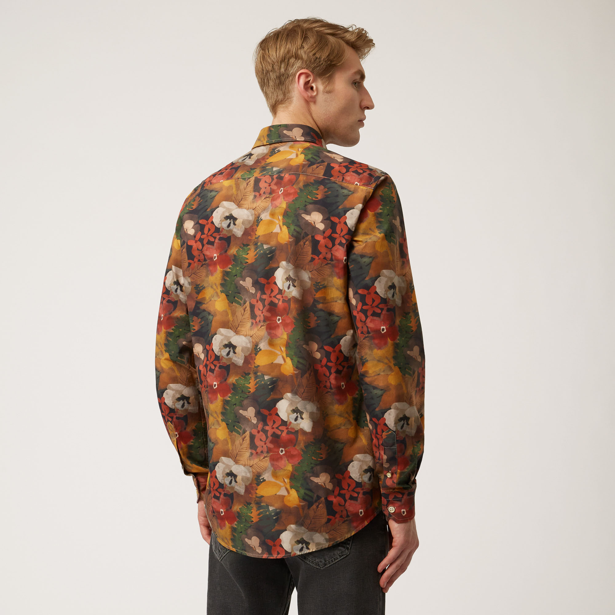 Hemd Aus Baumwolle Mit Floralem Muster, Braun, large image number 1