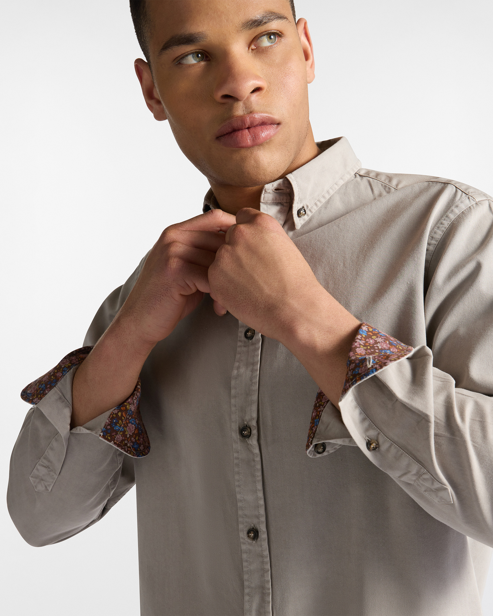 Chemise En Gabardine Capsule Earth Dye, Marron-Rouge, large image number 2