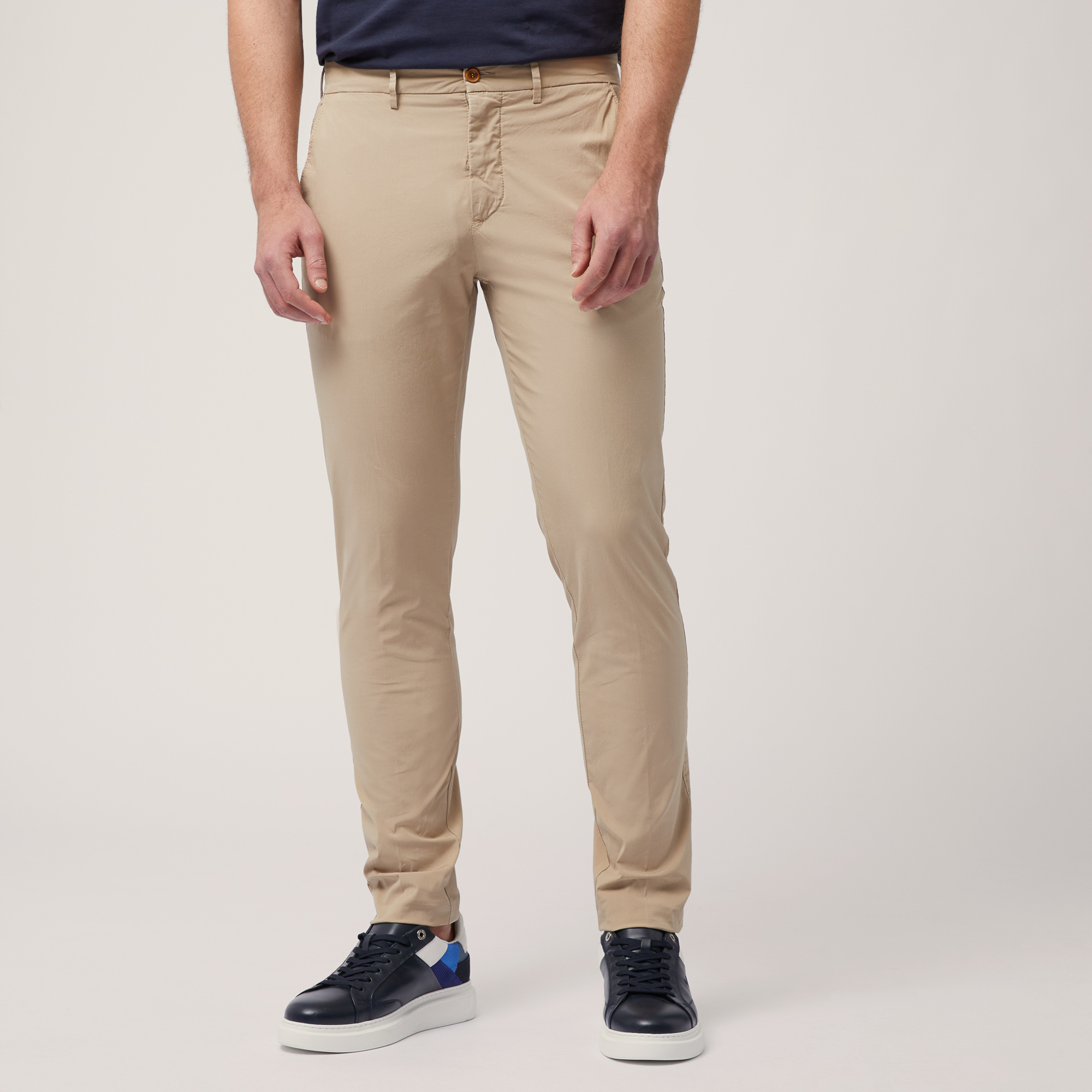Pantaloni Chino Narrow Fit, Beige, large