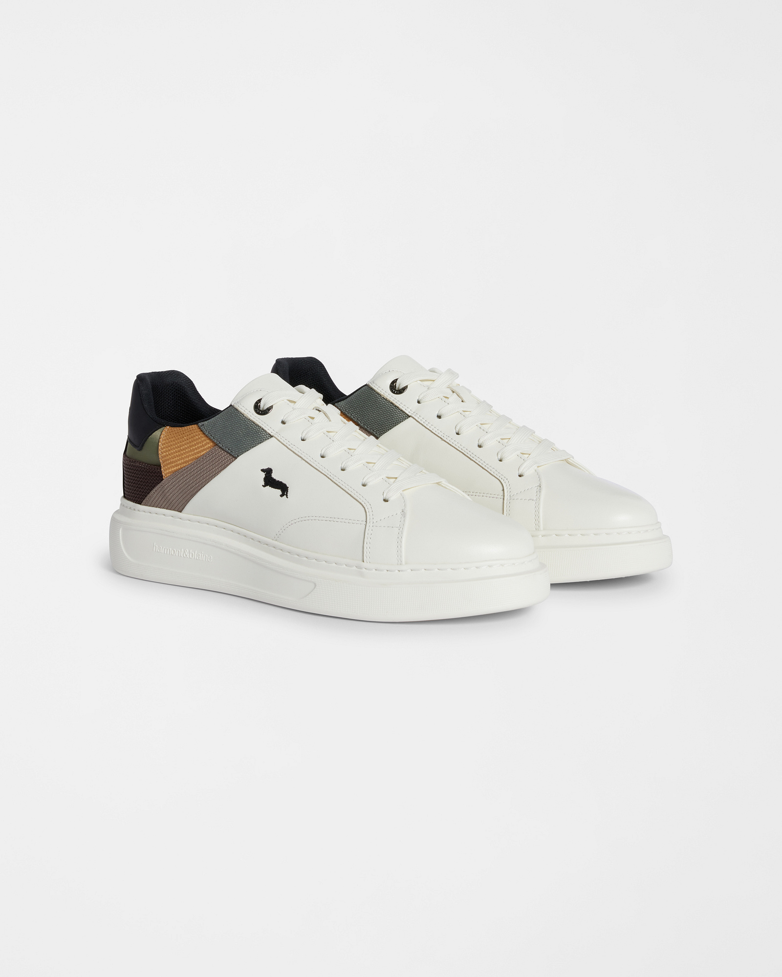Patchwork effect sneakers, Gray, large image number 1