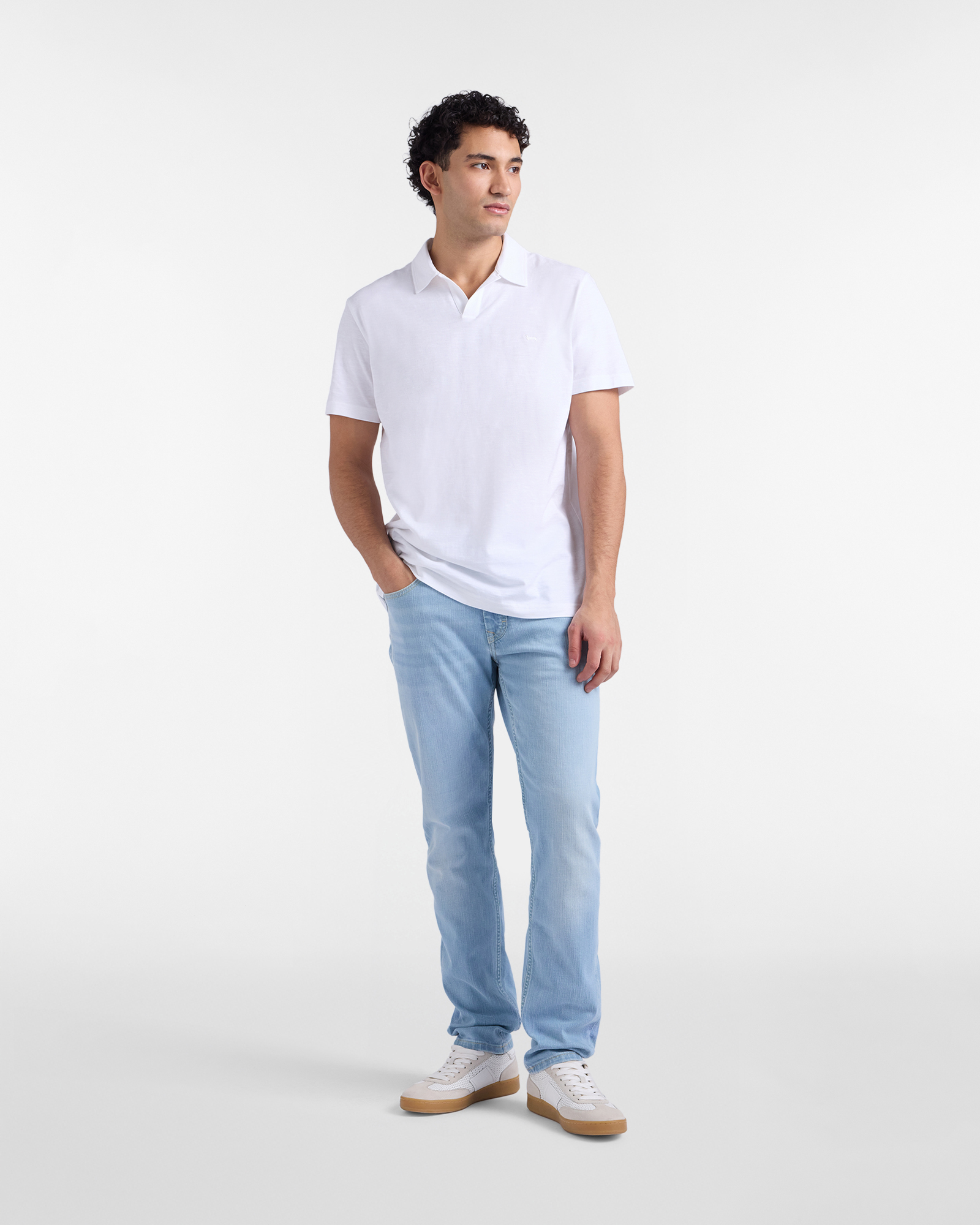 Extralight polo shirt with Derby collar, White, large image number 3