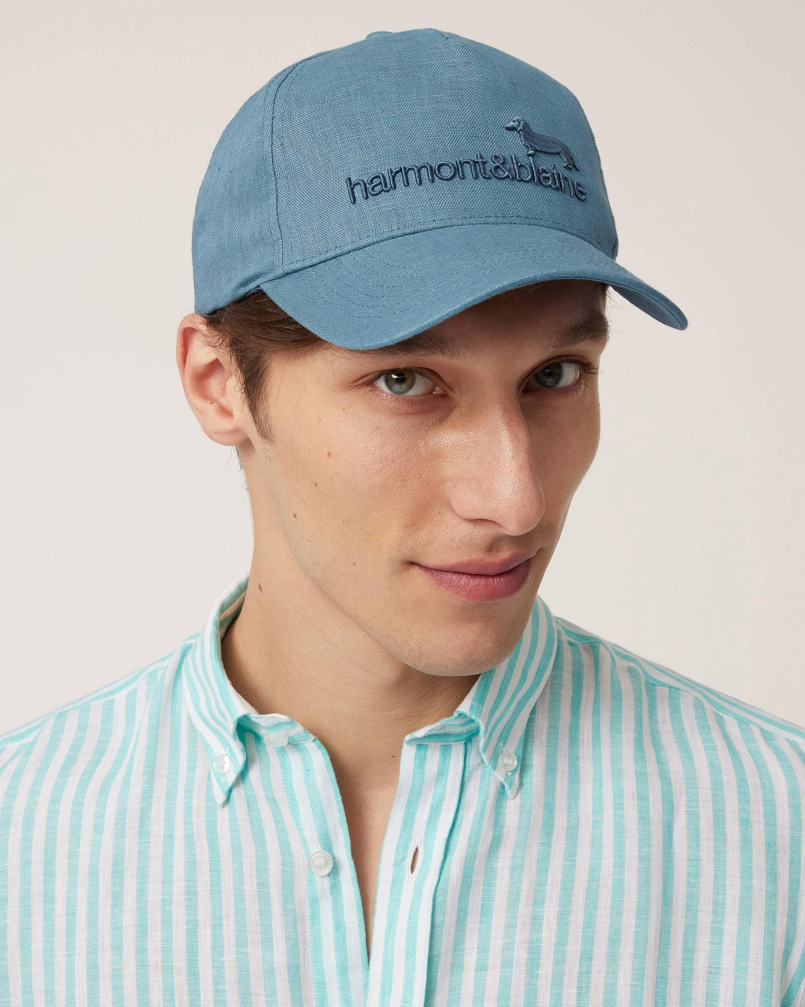 Linen Cap with Logo, Dark Lavender, large image number 2