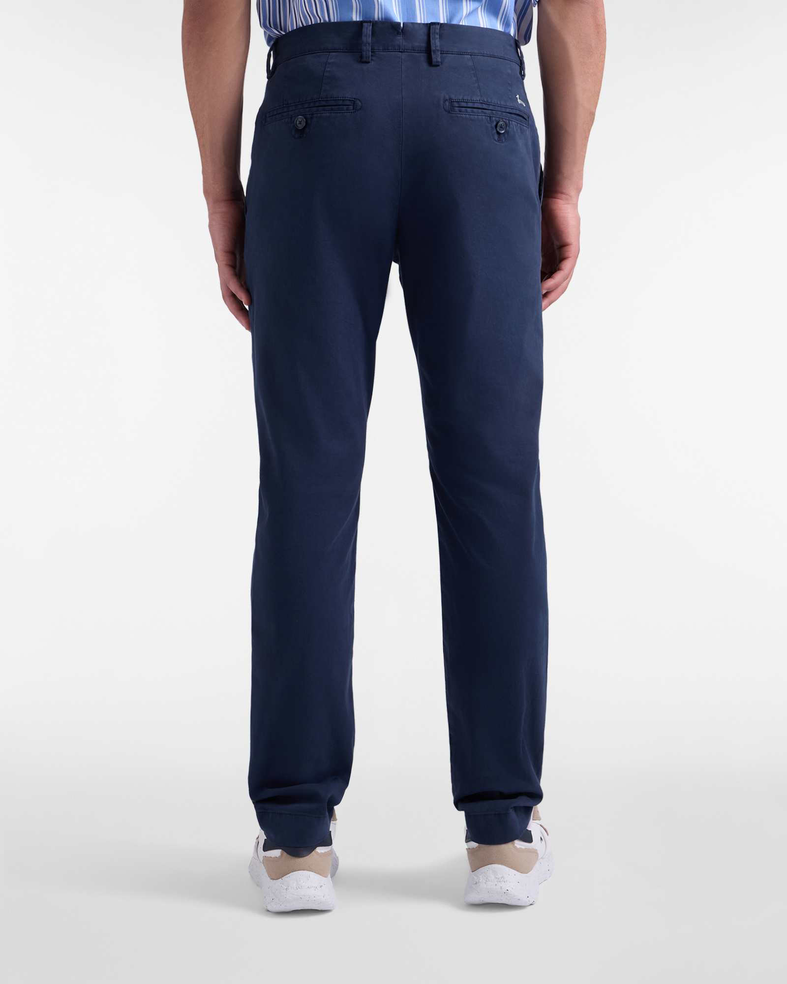 Semi-tailored chino pants, Blue, large image number 1