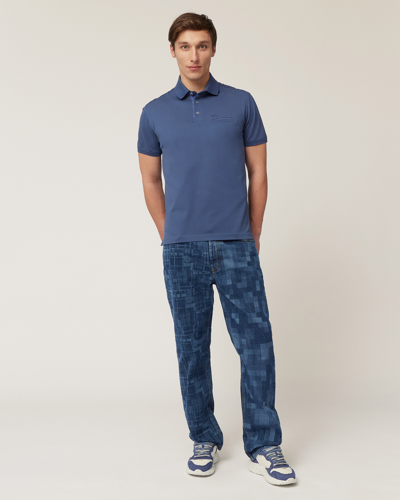 Poloshirt mit Brusttasche, Marineblau, large image number 3