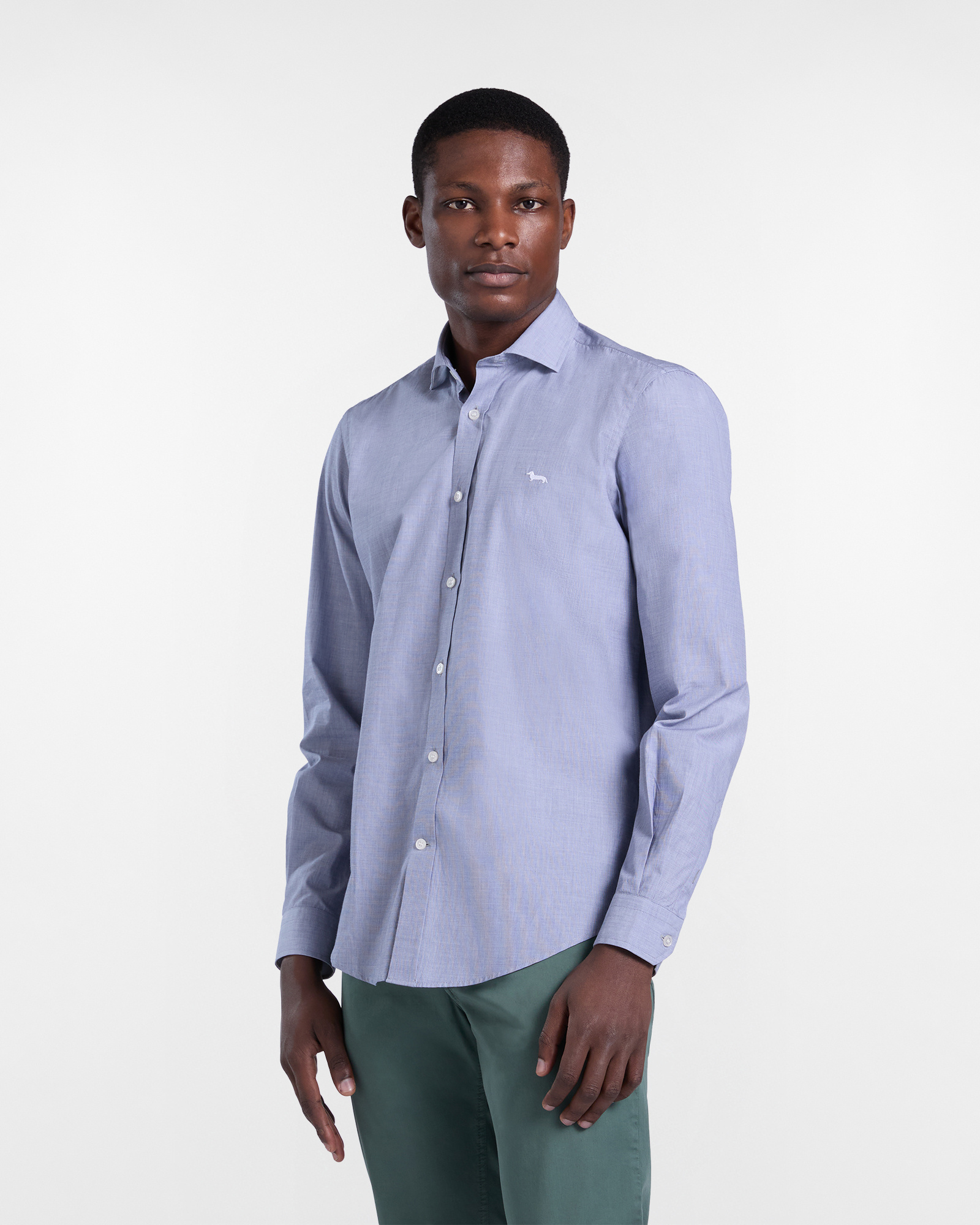 Men's solid color shirt, Navy Blue, large image number 0