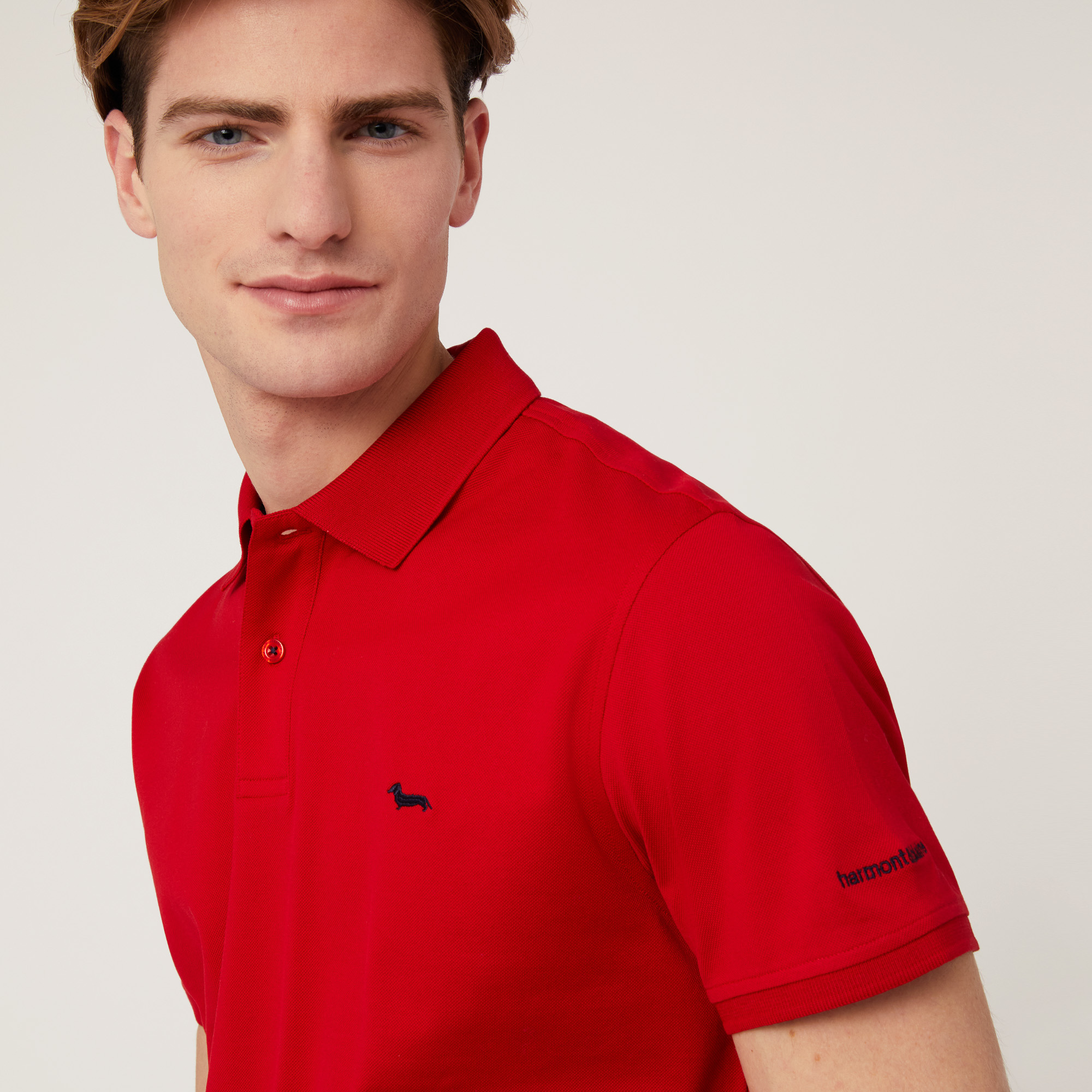 Polo Con Lettering E Logo, Rosso, large image number 2