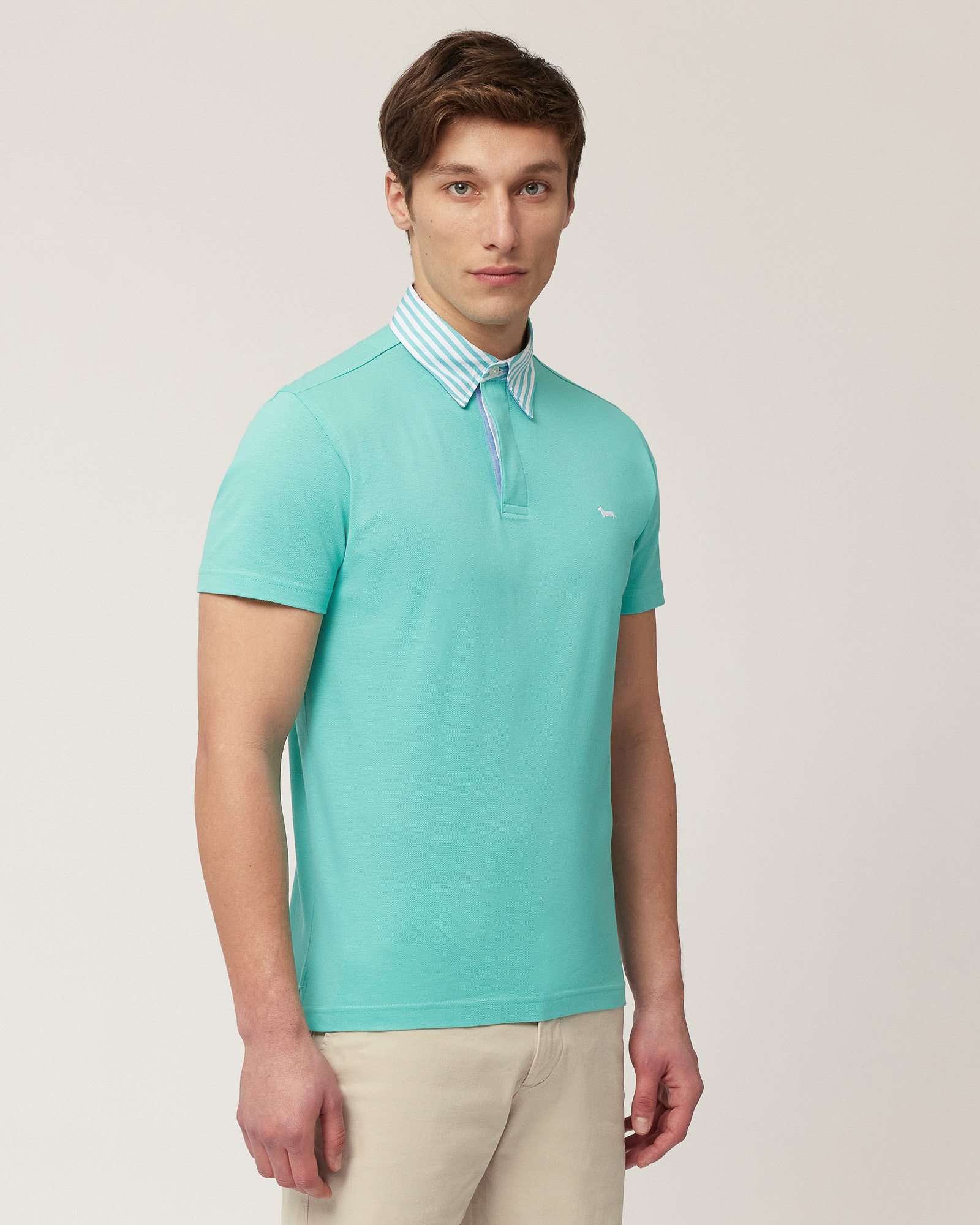 Vietri Polo with Striped Collar