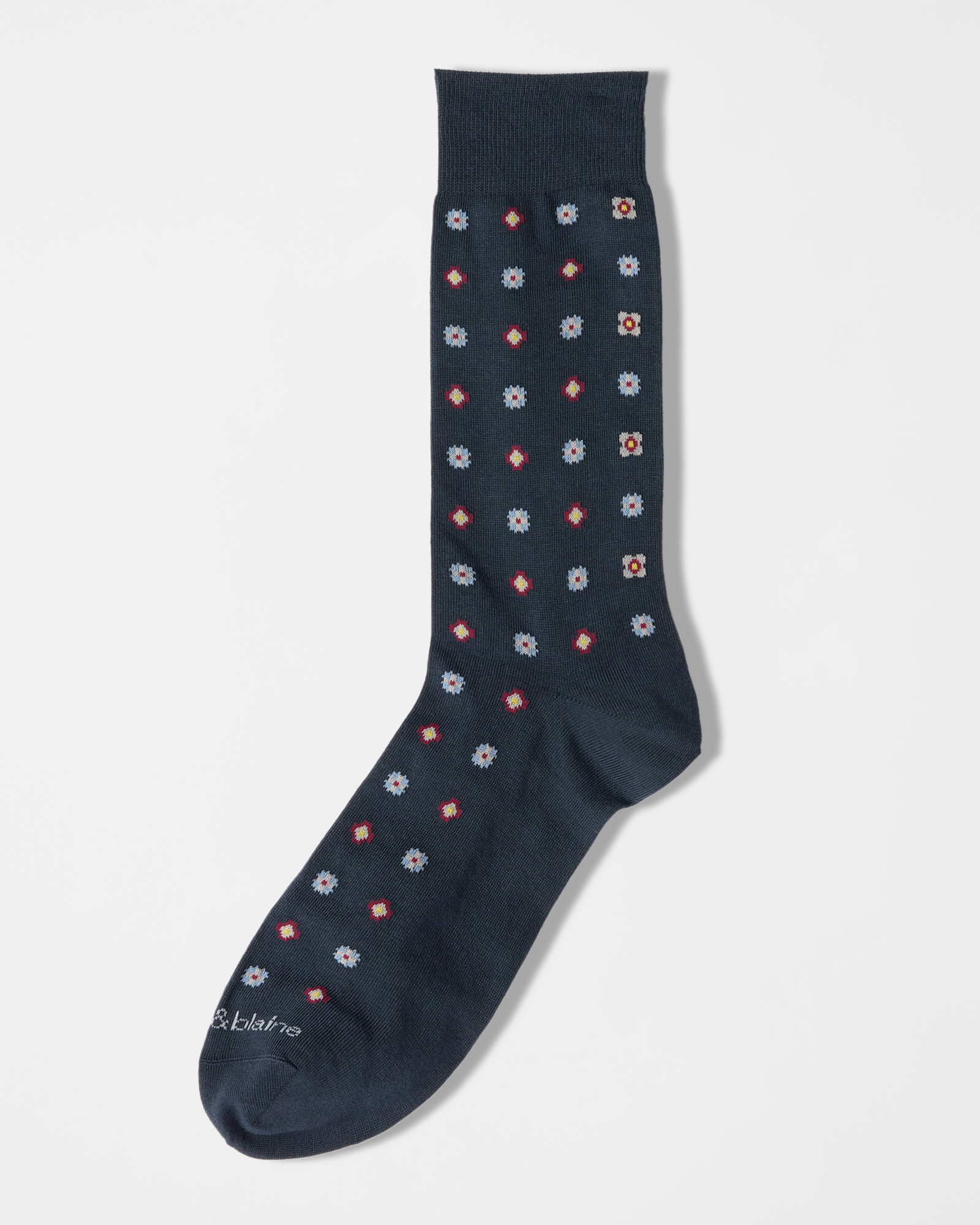 Men's dark brown cotton blend socks