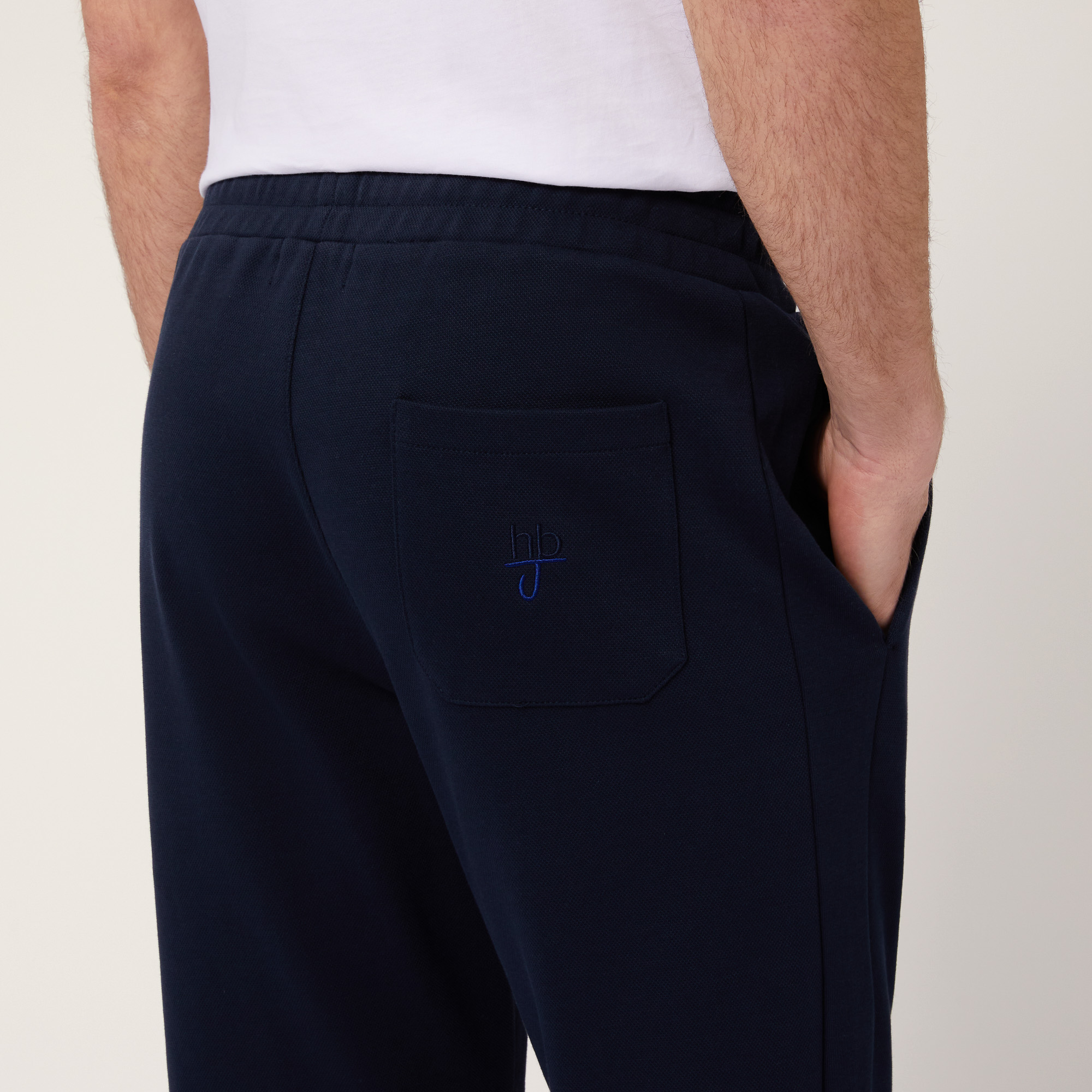 Pantaloni In Misto Cotone, Light Blue, large image number 2