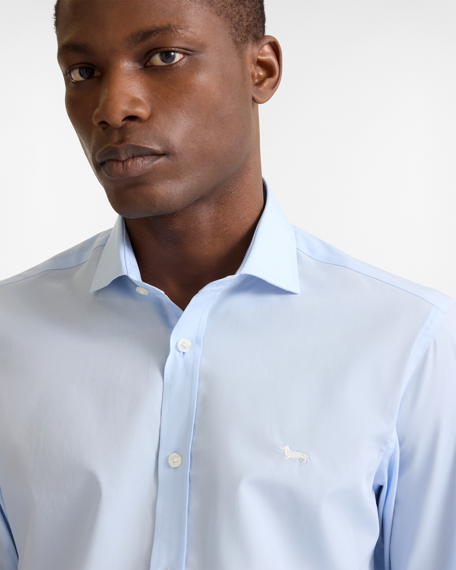 Camisa de Popelina Elástica, Azul Claro, large image number 2