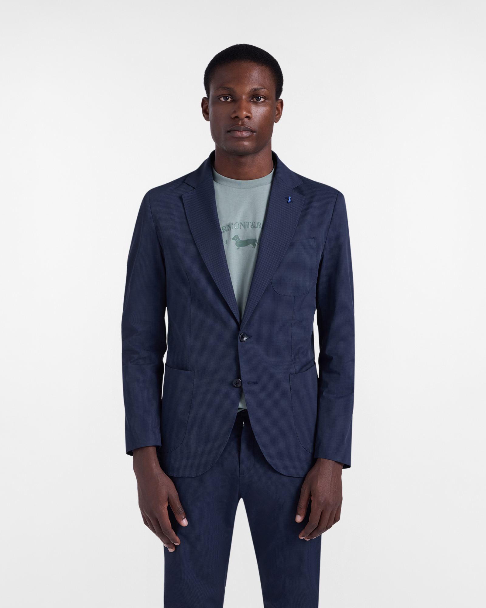 Cardigan Jacket Uomo in Tessuto Tecnico, Uomo, Blu, Taglia: 46