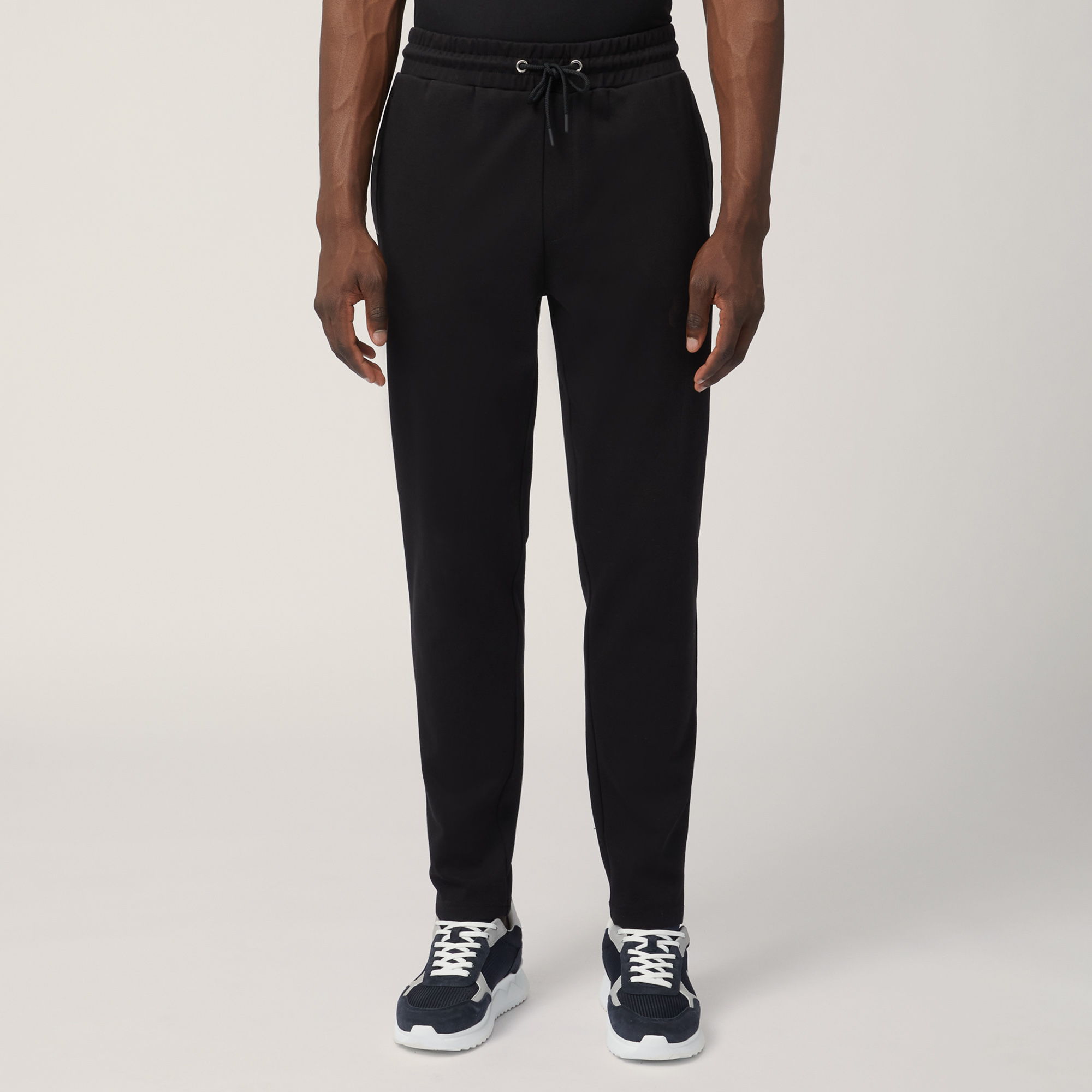 Cotton Pants with Back Pocket, Black, large image number 0