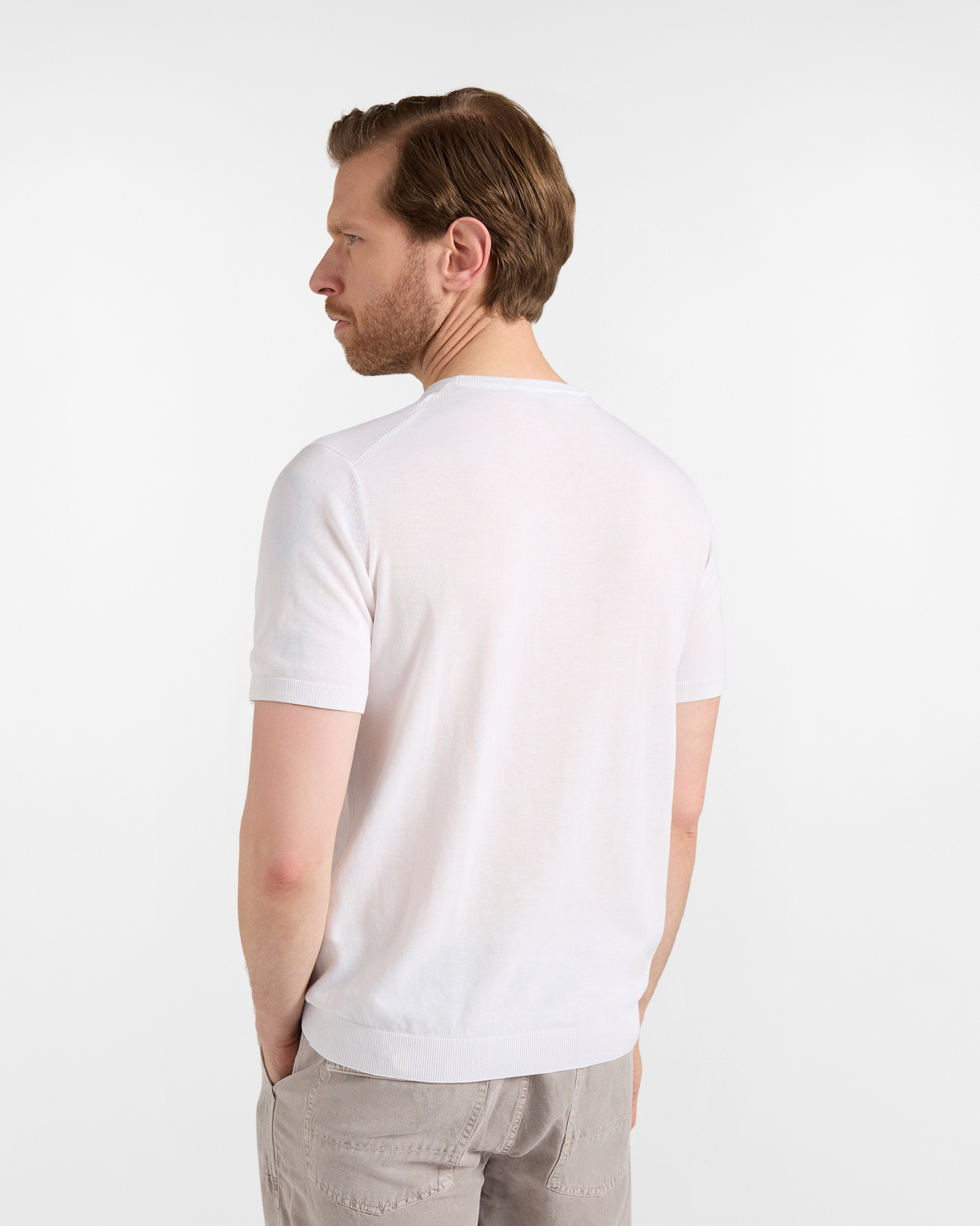 Knit T-shirt, White, large image number 1