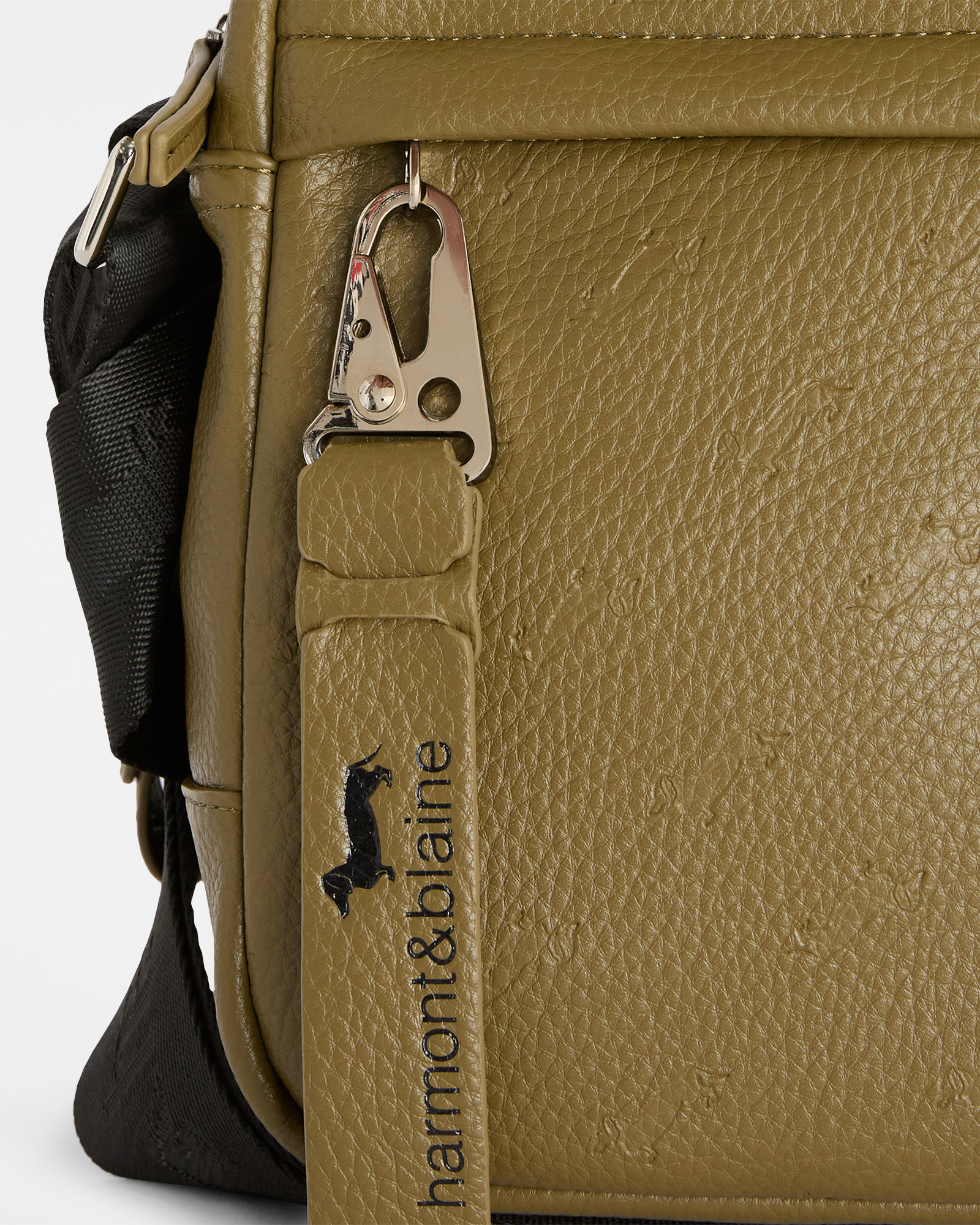 Men's faux leather cross-body bag, Beige, large image number 2