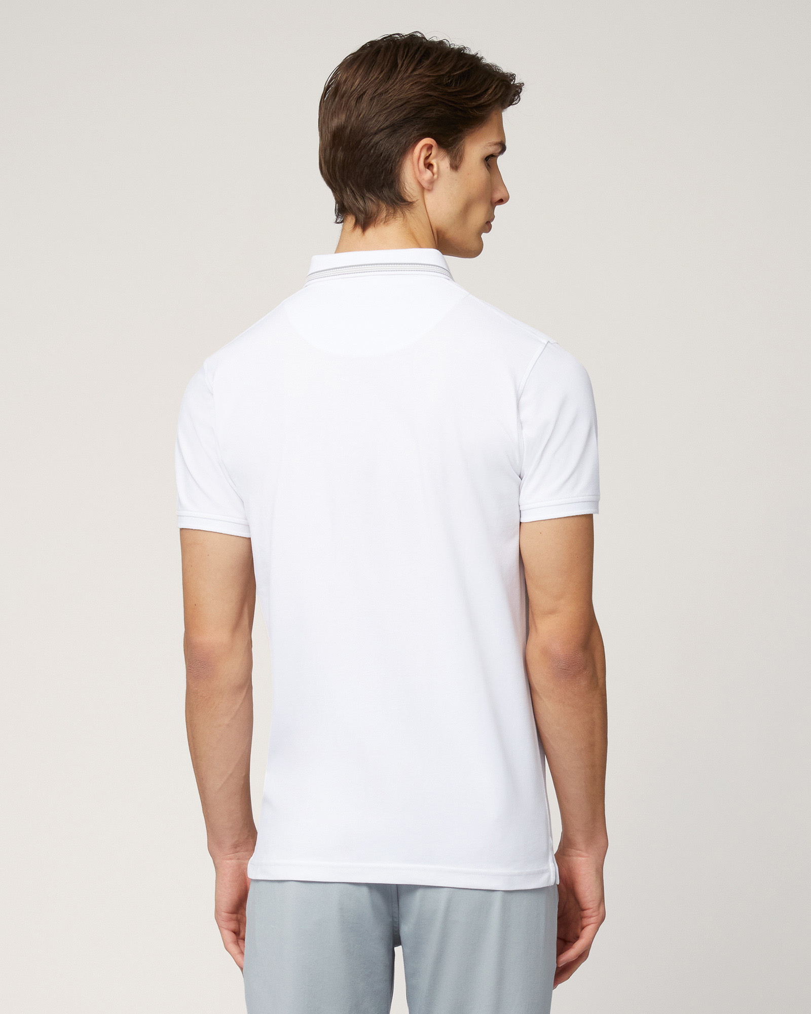 Polo with Branded Patch, White, large image number 1