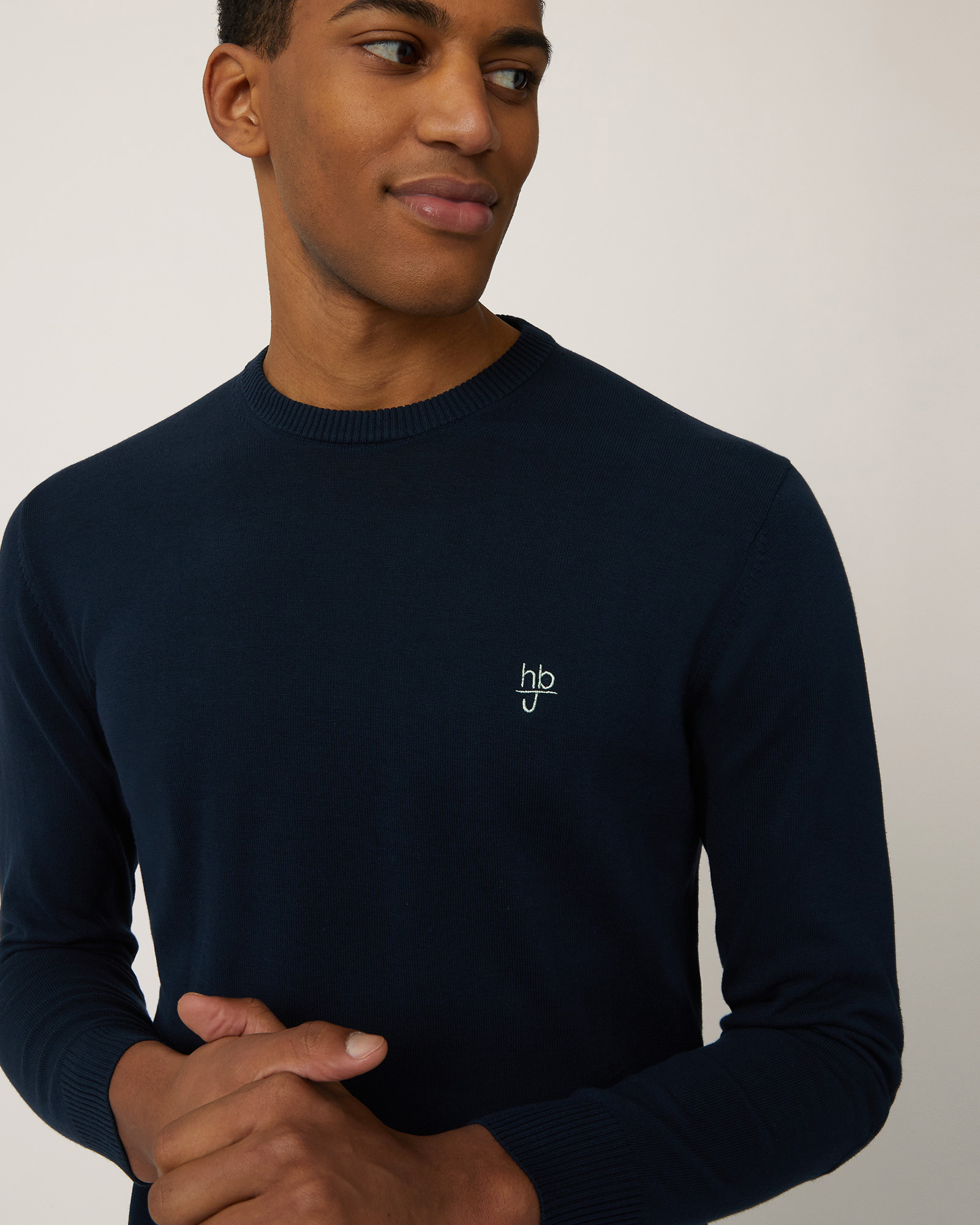Cotton Crepe Pullover With Patches, Dark Blue, large image number 2