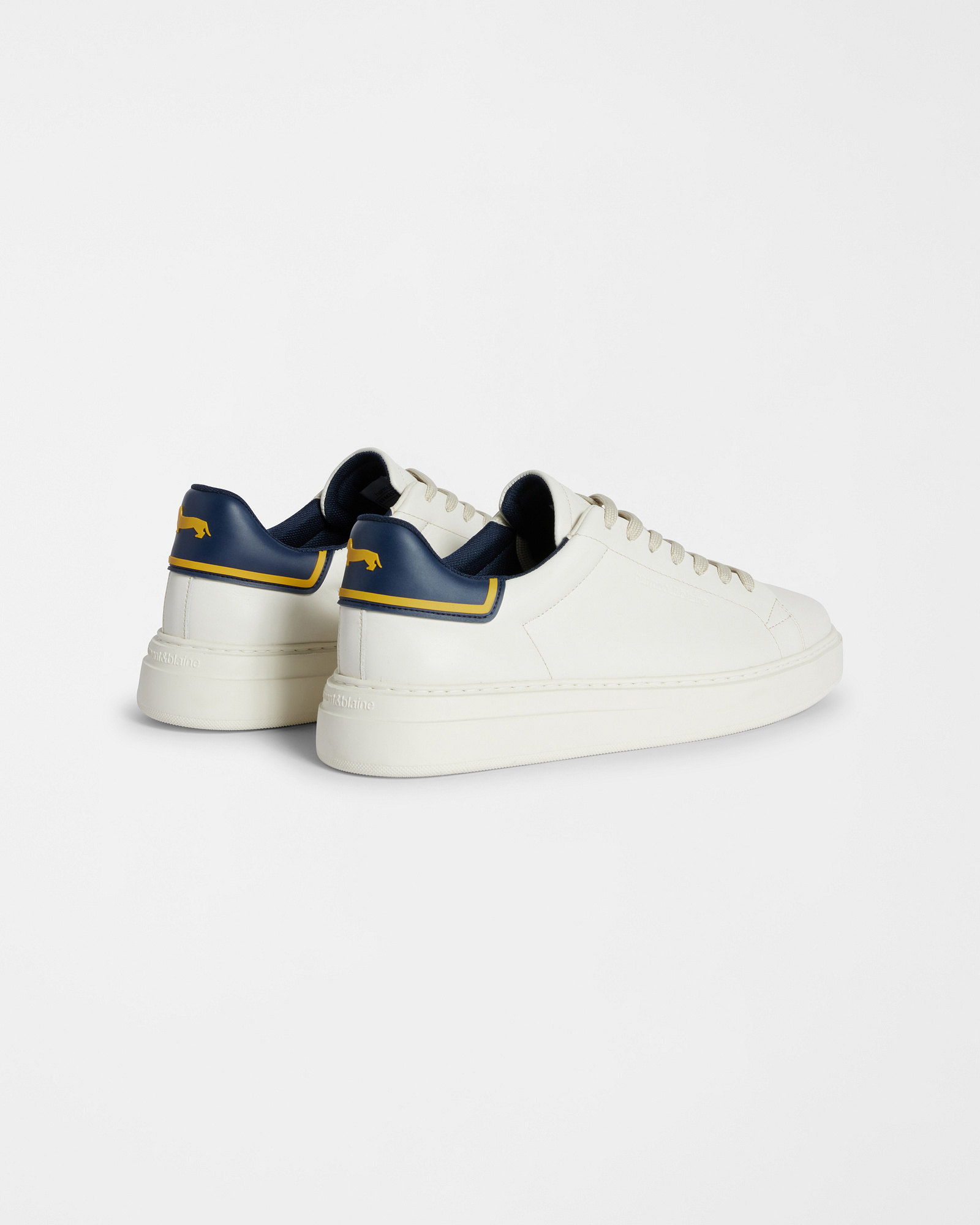 Basic leather sneakers, White, large image number 2