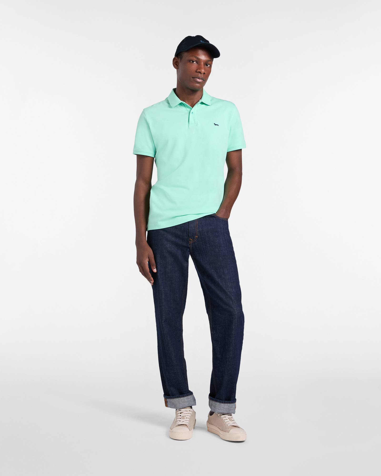 Basic stretch piqu&eacute; polo shirt, Green, large image number 3